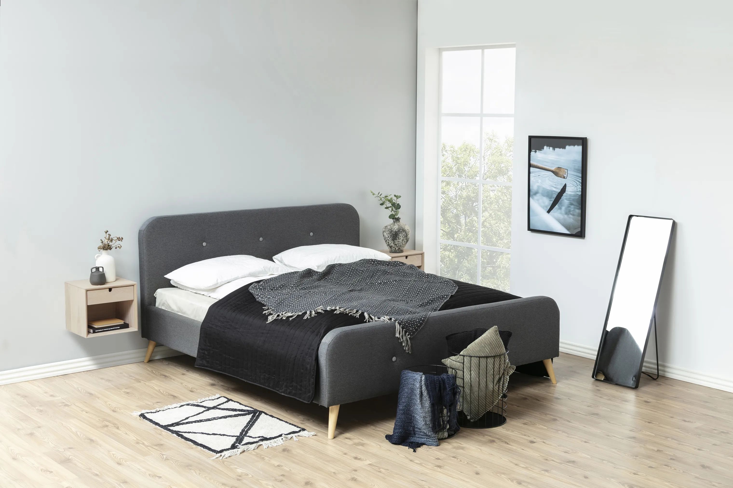 CASA Living Sengeborde Century Natbord i Hvid, 2