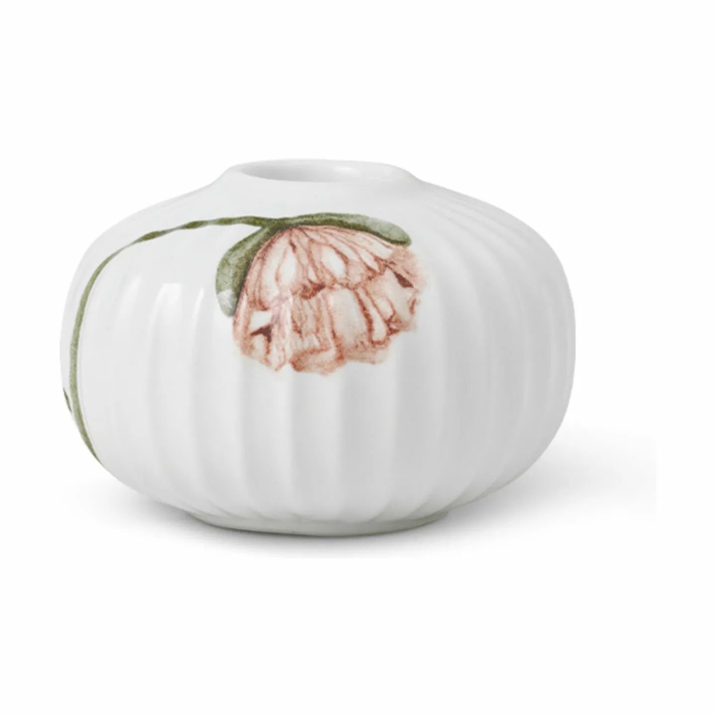 Kähler Kronelysestage Hammershøi Poppy Lysestage i Hvid, 7 cm, 1