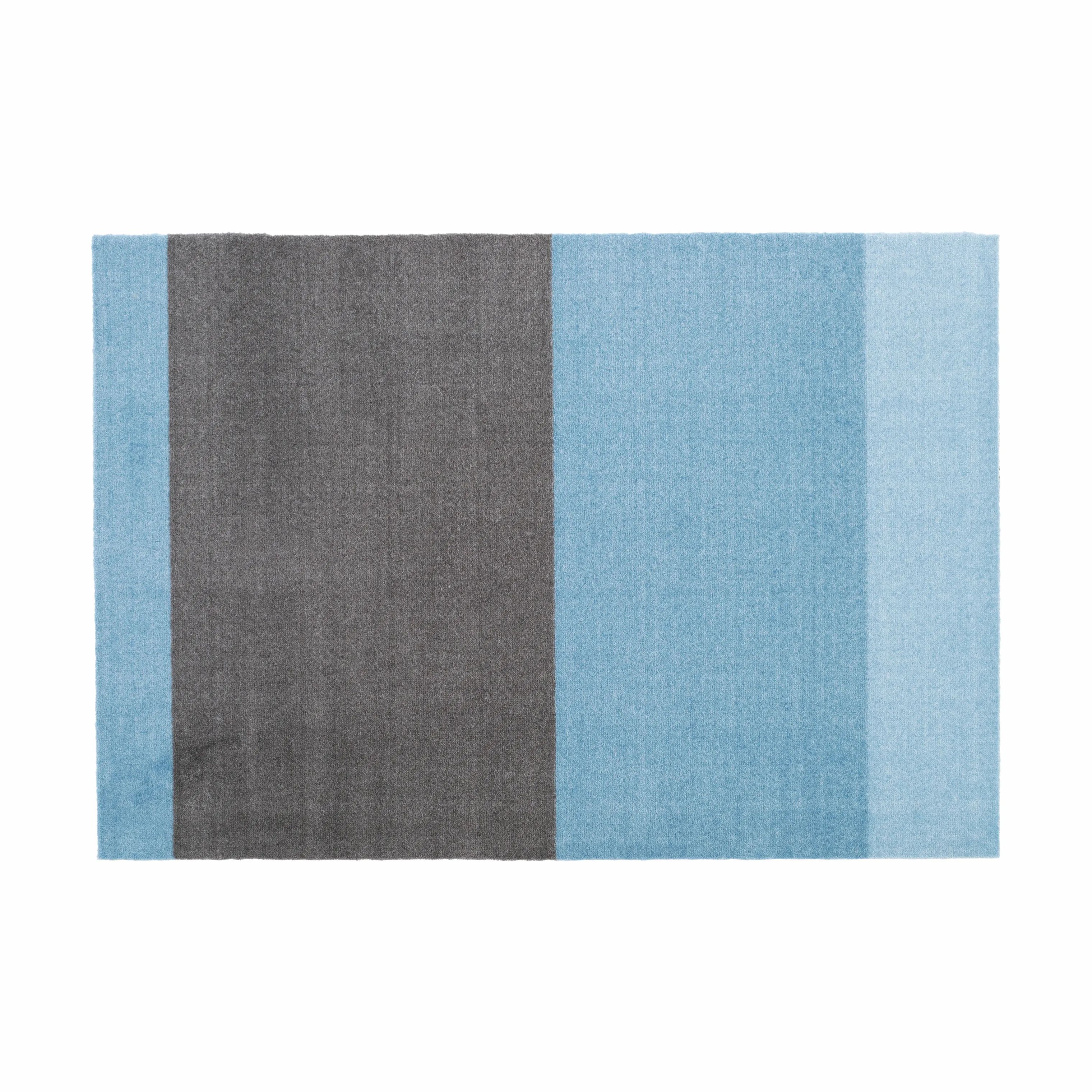 Tica Copenhagen Gulvtæpper Stripes Horisontal Gulvtæppe i Lyseblå/støvetblå/steelgrey, B90 x L130 cm, 1