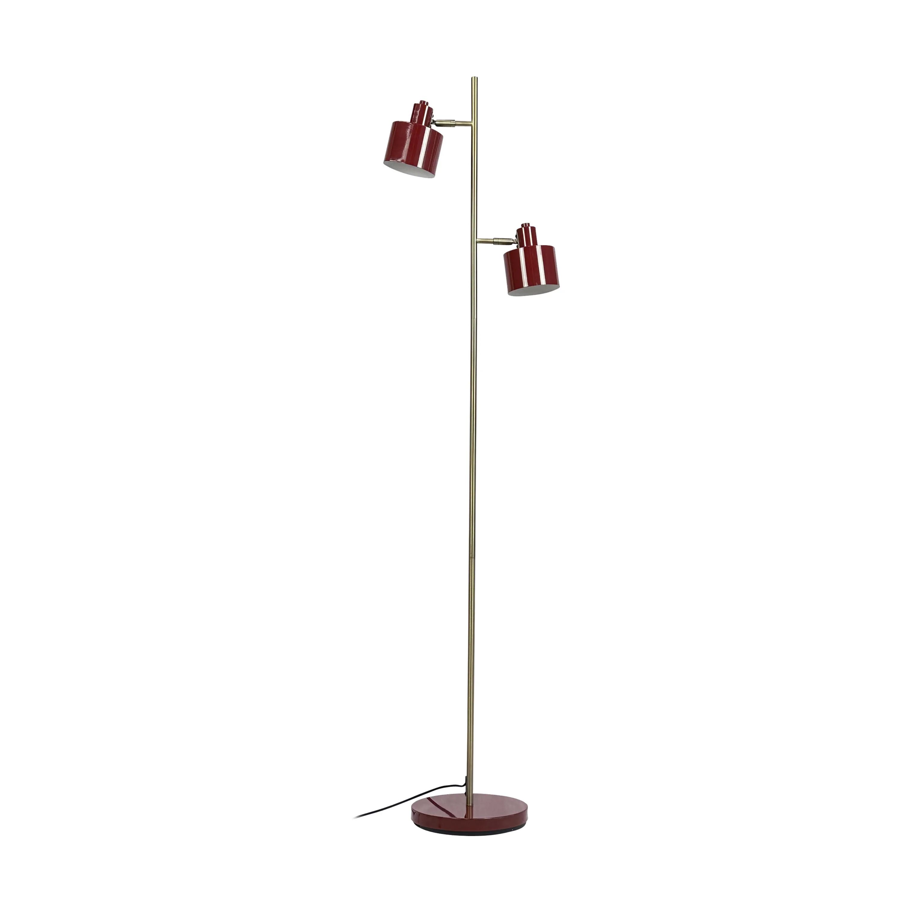 Dyberg Larsen Gulvlamper Ocean Gulvlampe i Mørkerød/ Messing, 1