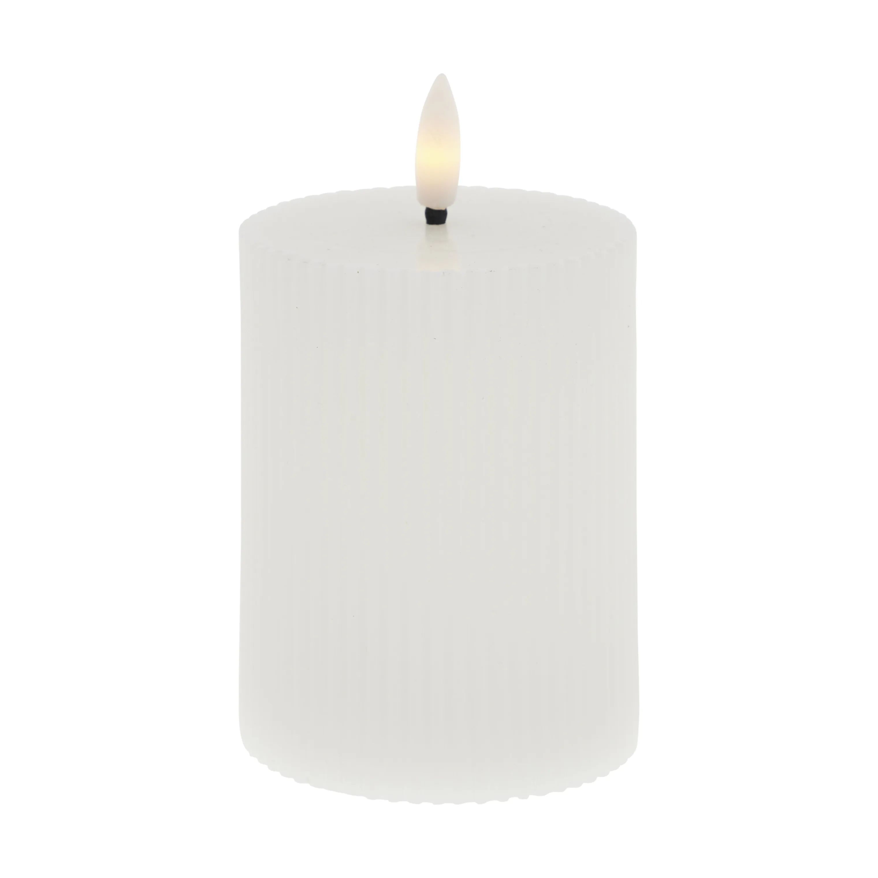 Lene Bjerre LED-lys Lillia LED Bloklys i hvid, H10 x Ø7,5 cm, 1
