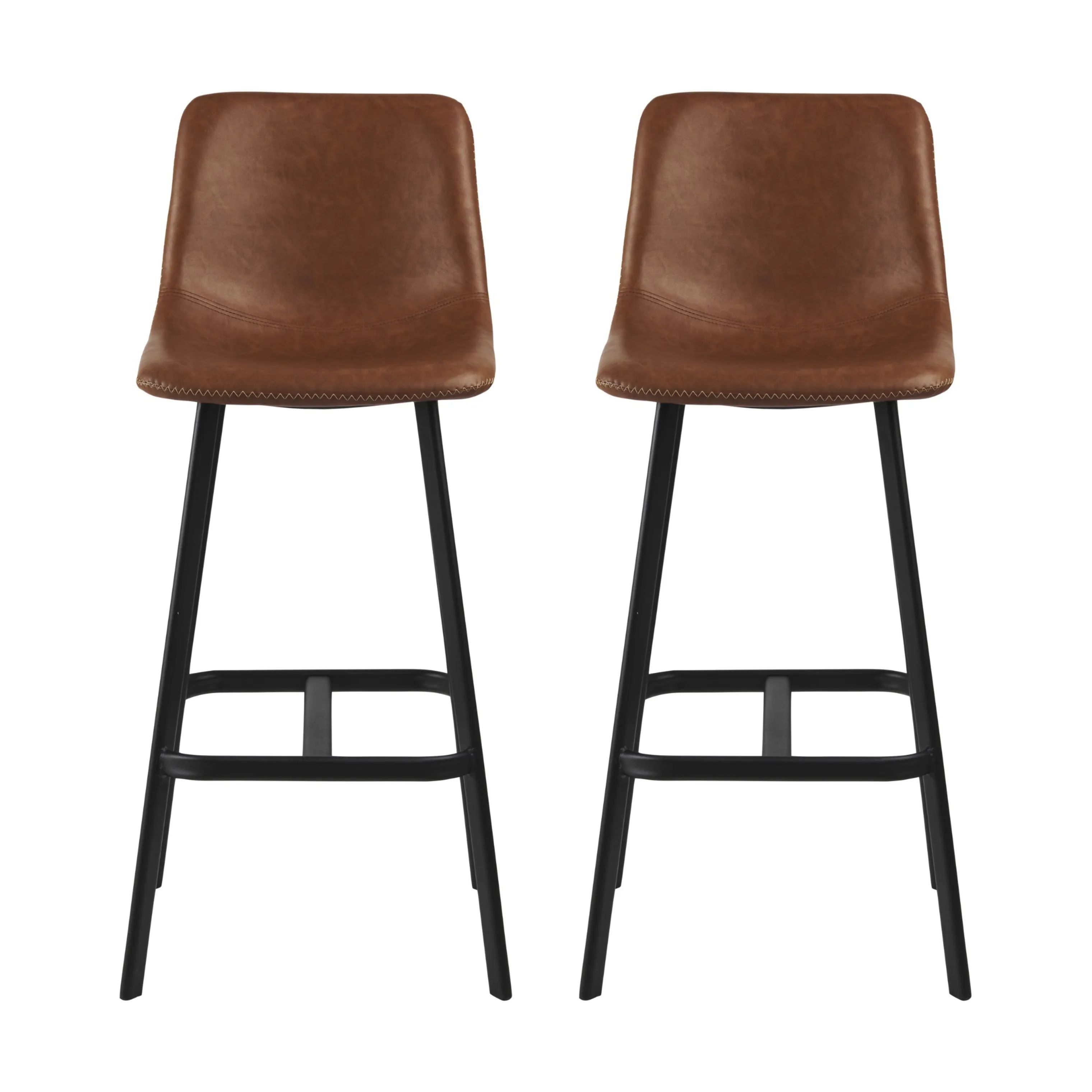 CASA Living Barstole I_Oregon Barstol - 2 stk i Cognac, 1