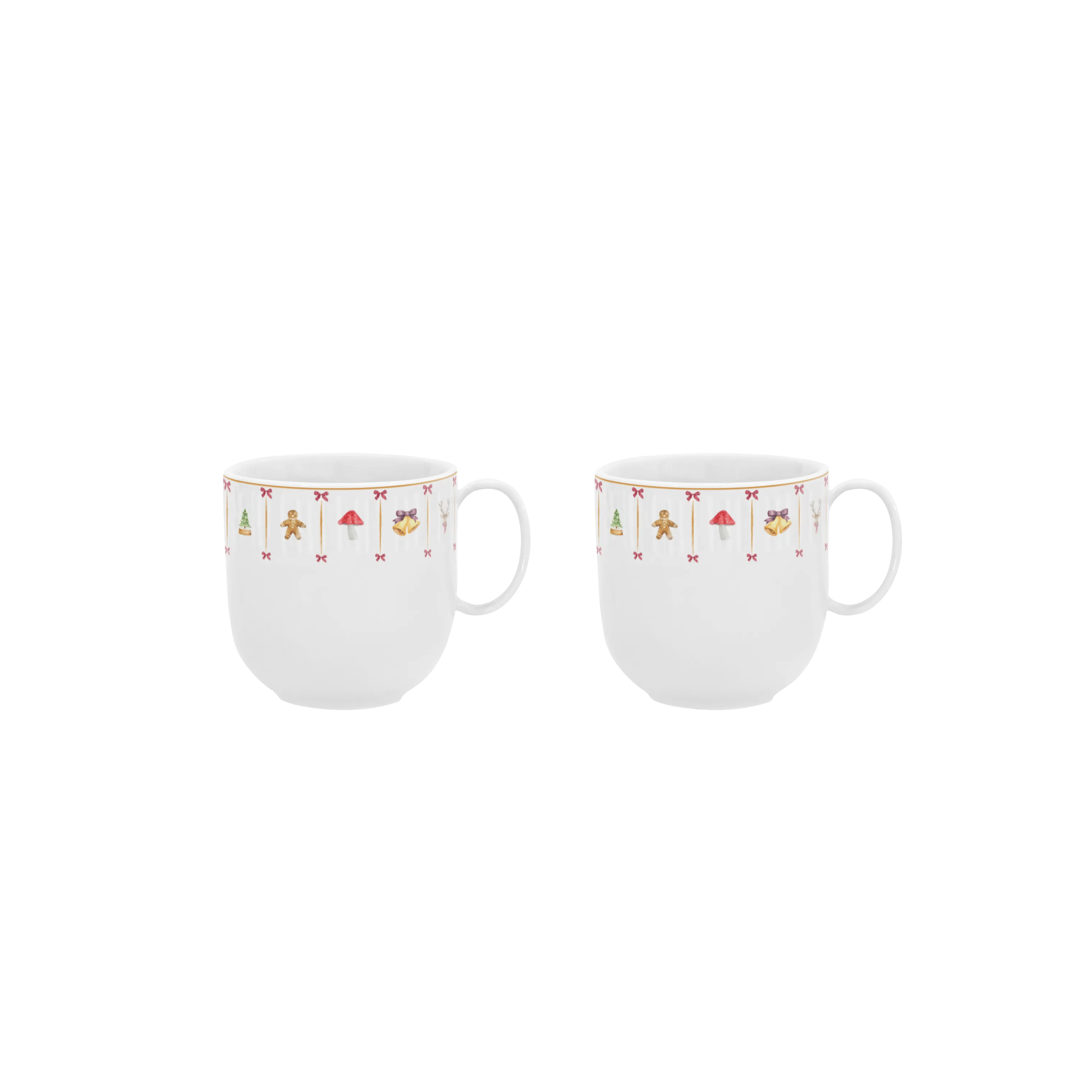 Occasions Krus og kopper med hank AIDA X ALL BY VOSS Cozy Christmas Krus - 2 stk. i Hvid, 1