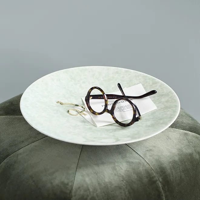 Kähler Serveringsfade Unico Fad Porcelæn i Pastelgrøn, 30 cm, 3