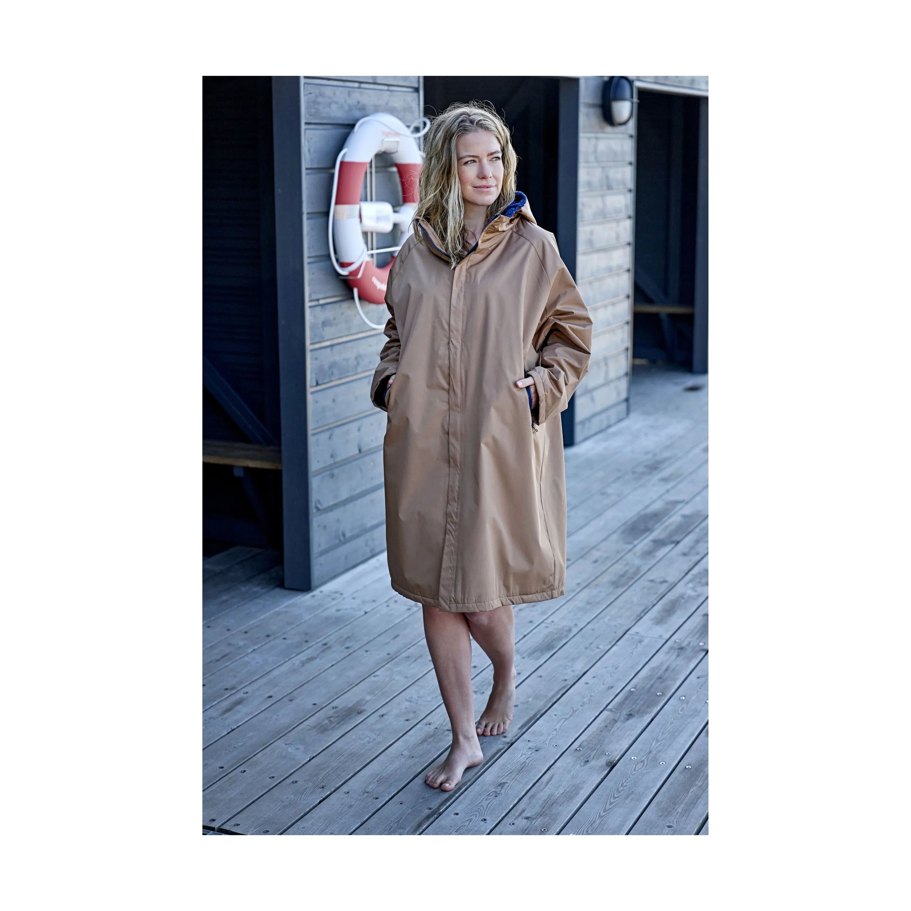 Södahl Morgenkåber North Vinterbadekåbe i Taupe, L/XL, 7