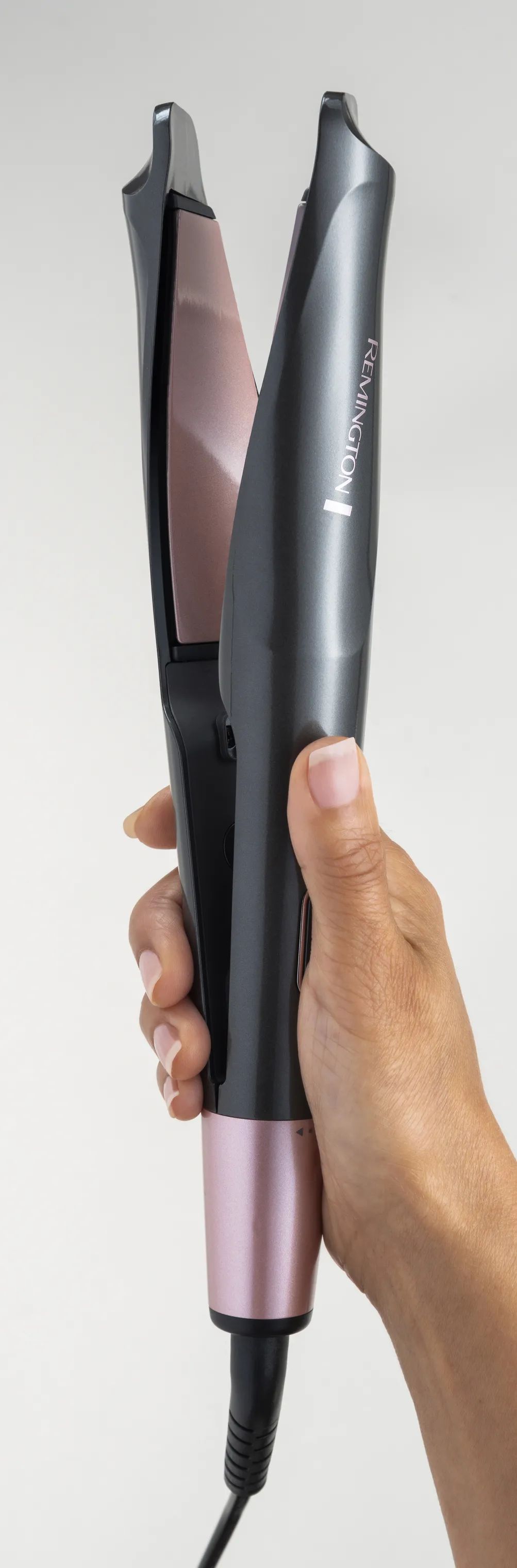 Remington Krøllejern Curl Confidence 2-i-1 Glatte- og krøllejern i Sort/Lyserød, 2