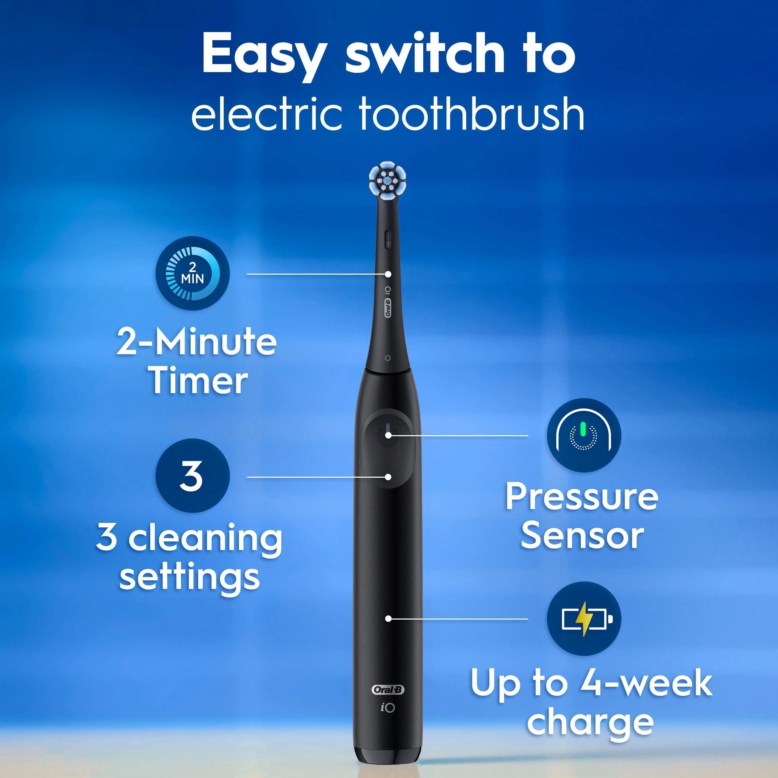 Oral-B Eltandbørster iO2 Duo Elektrisk Tandbørste i Sort + Pink, 2