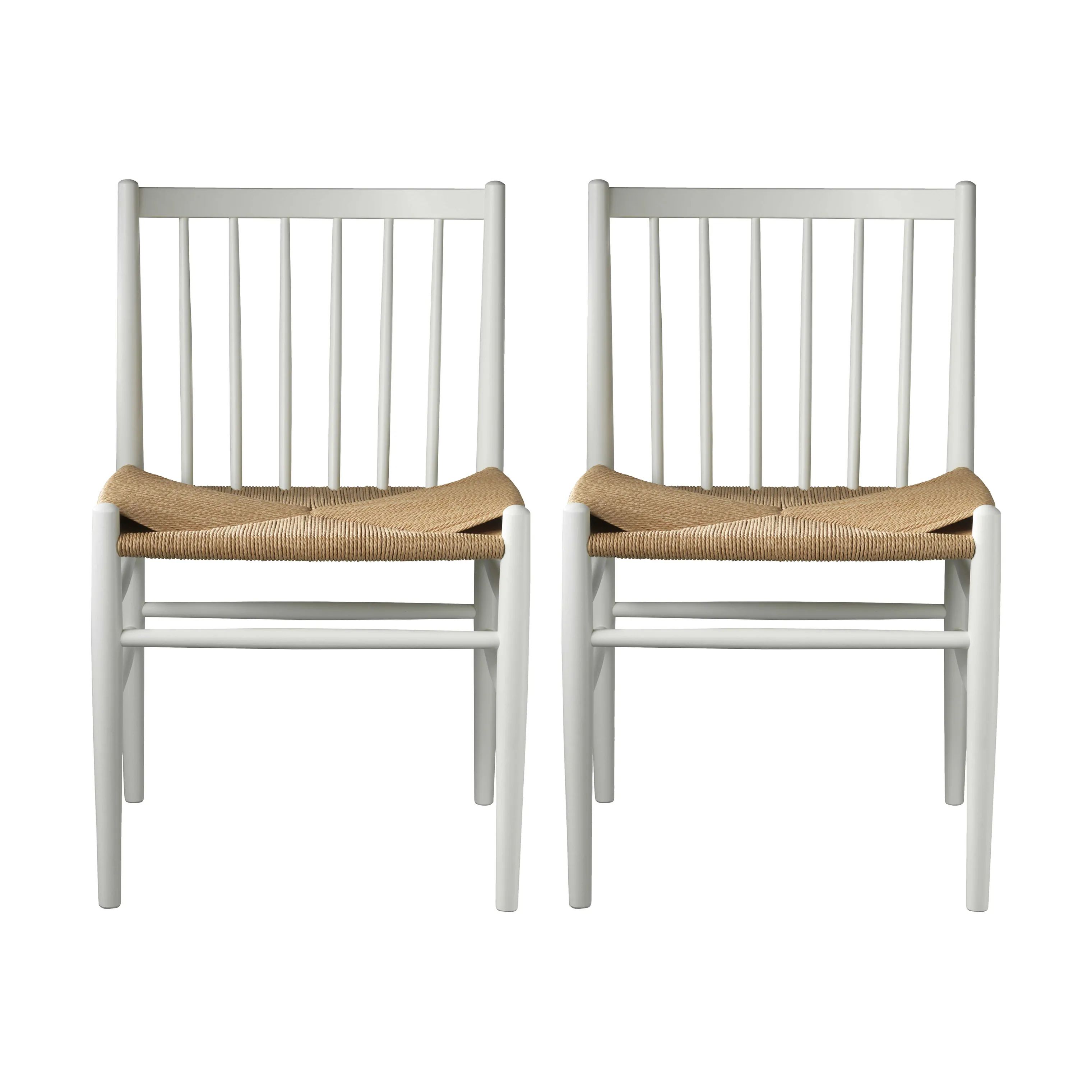 FDB Møbler Spisebordsstole J80 Spisebordsstol - 2 stk i Pure White (RAL 9010), 1