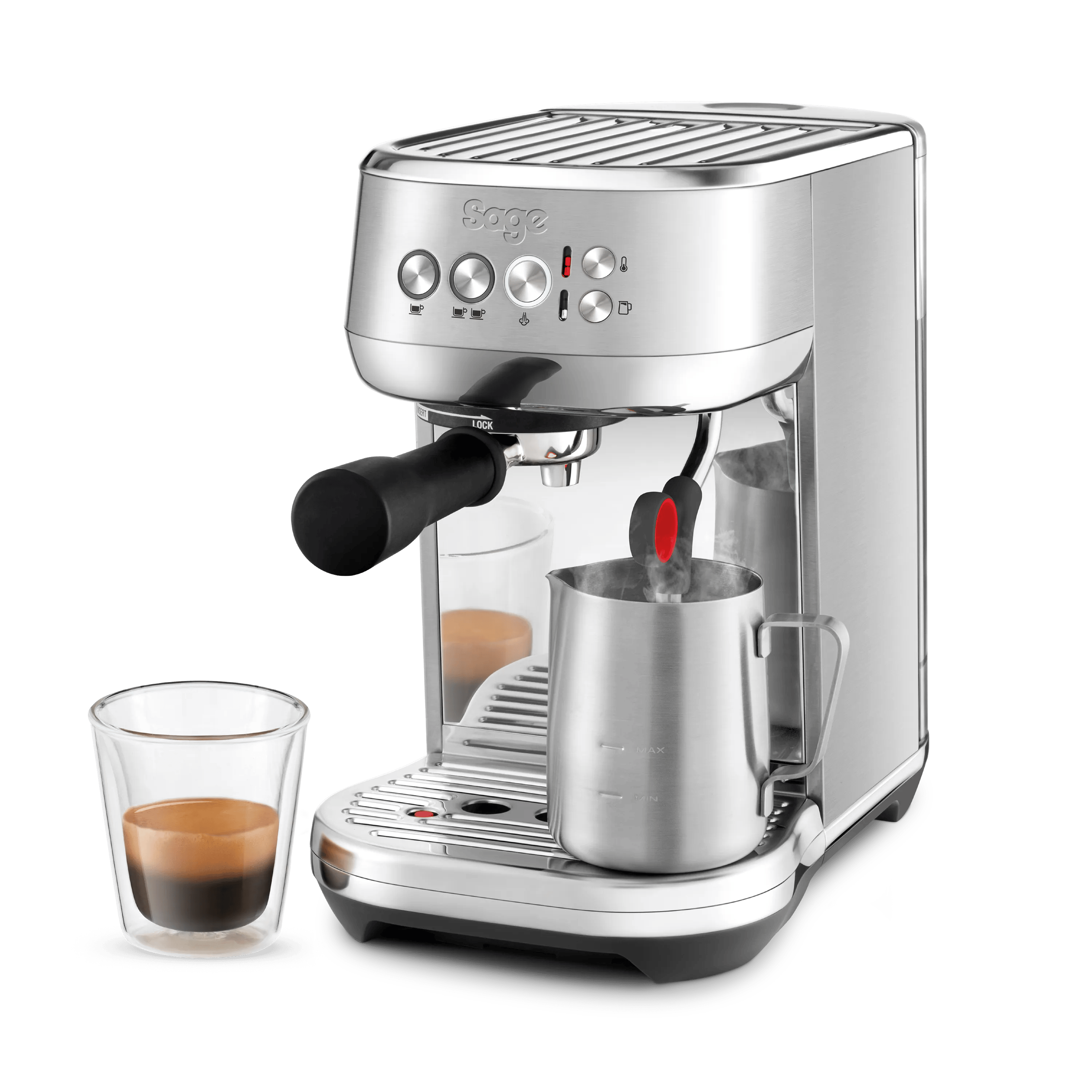 Sage Espressomaskiner Bambino Plus Espressomaskine i Sølvfarvet, 4