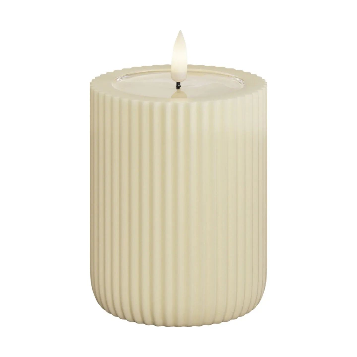 Deluxe Homeart LED-lys Unique LED Rillelys i Creme , 10 cm, 1