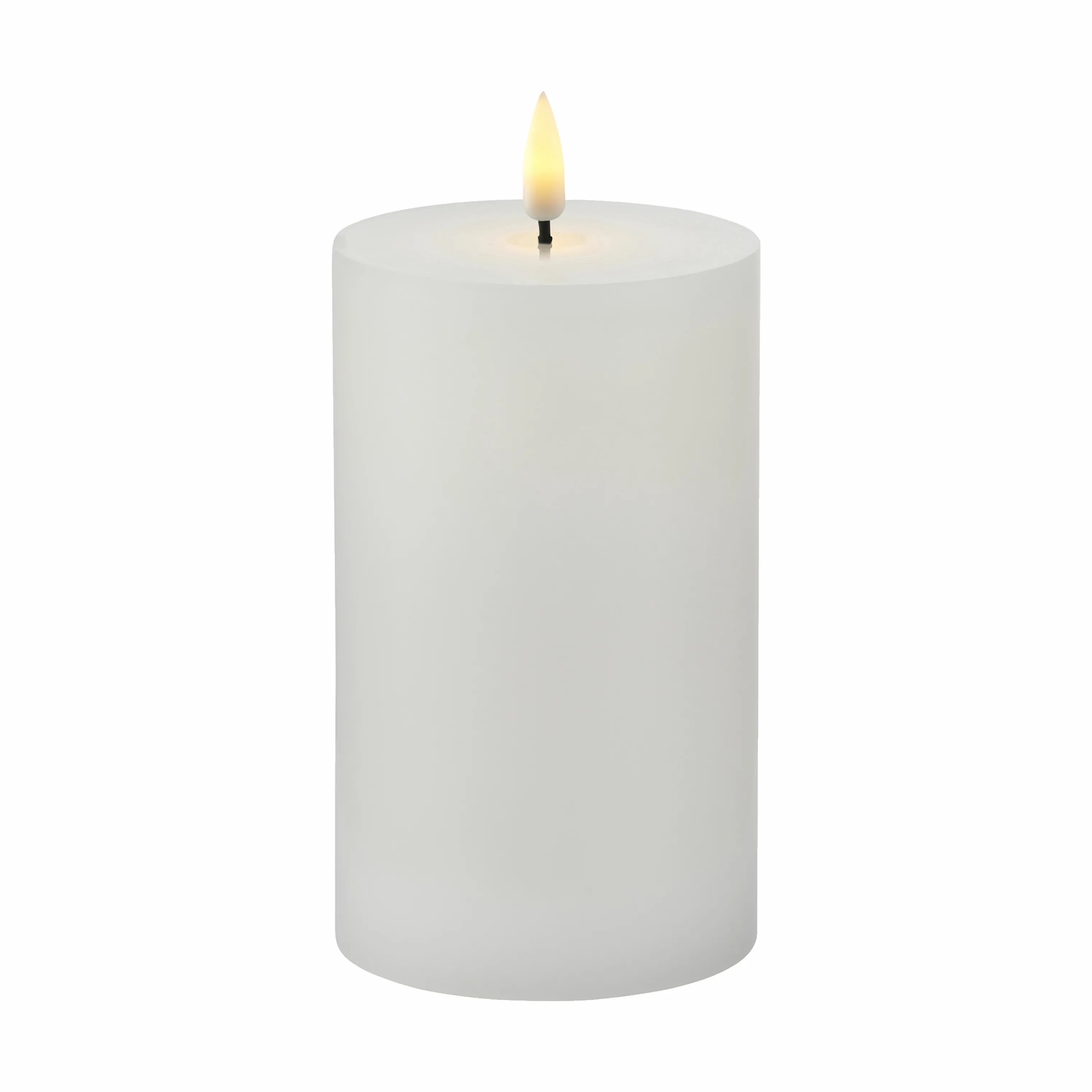 Sirius LED-lys Sille Genopladelig LED Bloklys i Hvid, H12,5 x Ø7,5 cm, 1