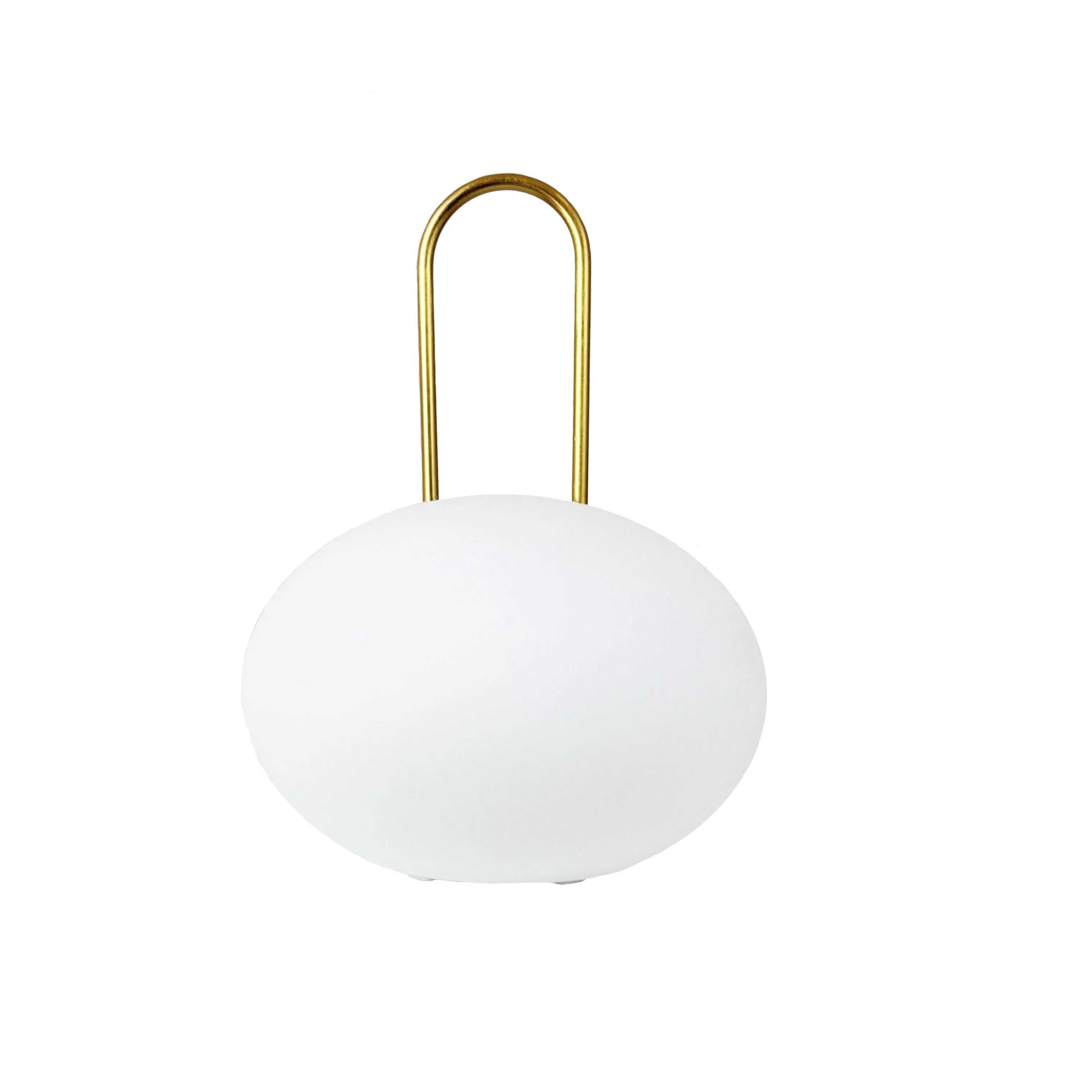 Dyberg Larsen Lanterner Ellipse Udendørs lanterne i Hvid/ Messing, 1