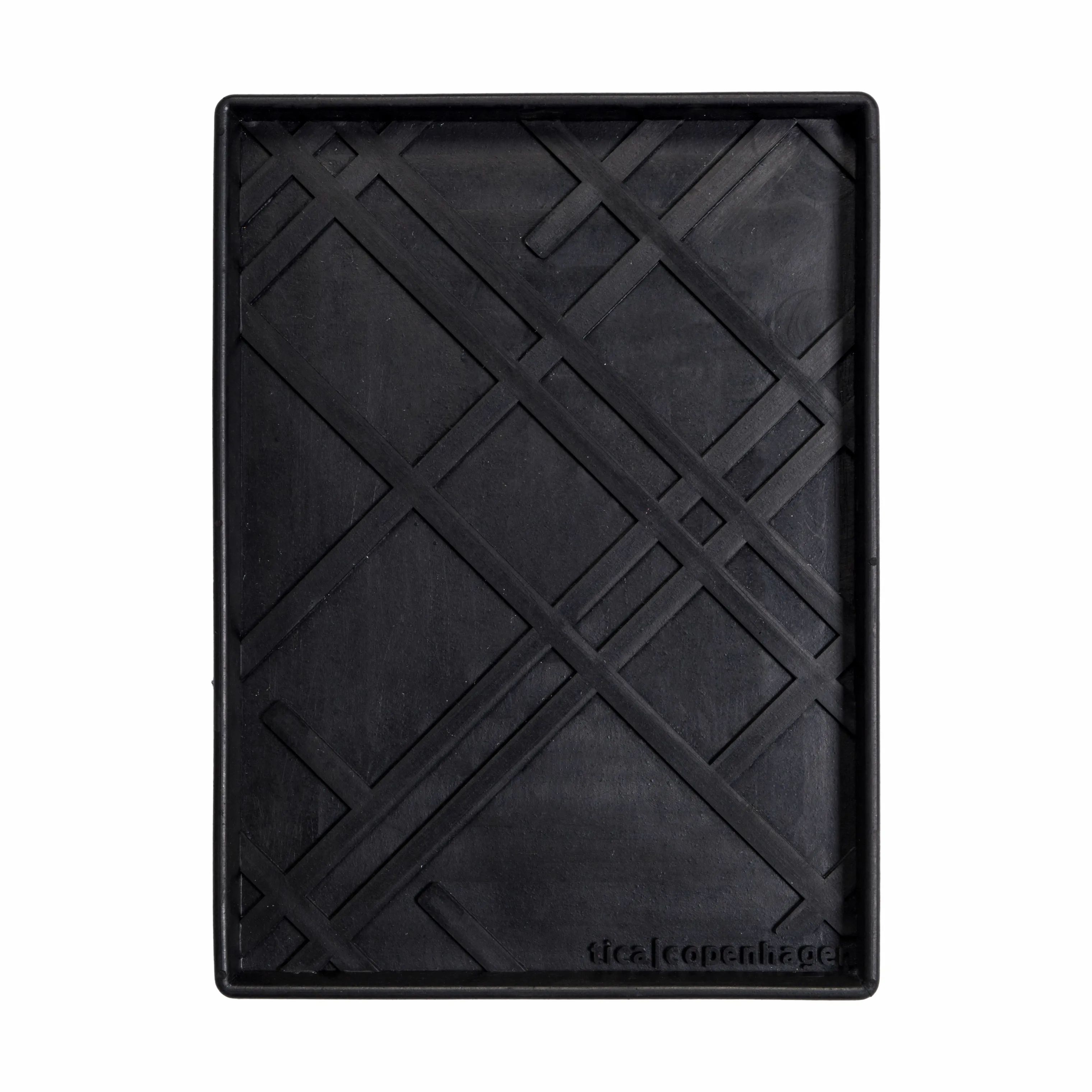 Tica Copenhagen Dørmåtter Lines Skobakke i Black, B28 x L38 cm, 4