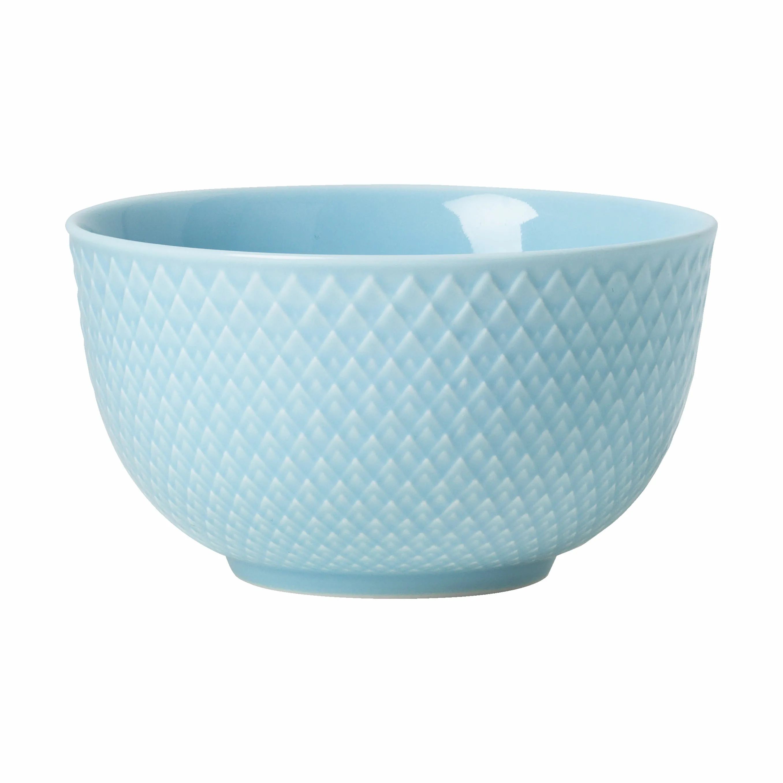 Lyngby Porcelæn Serveringsskåle Rhombe Color Skål i Turkis, 11 cm, 1