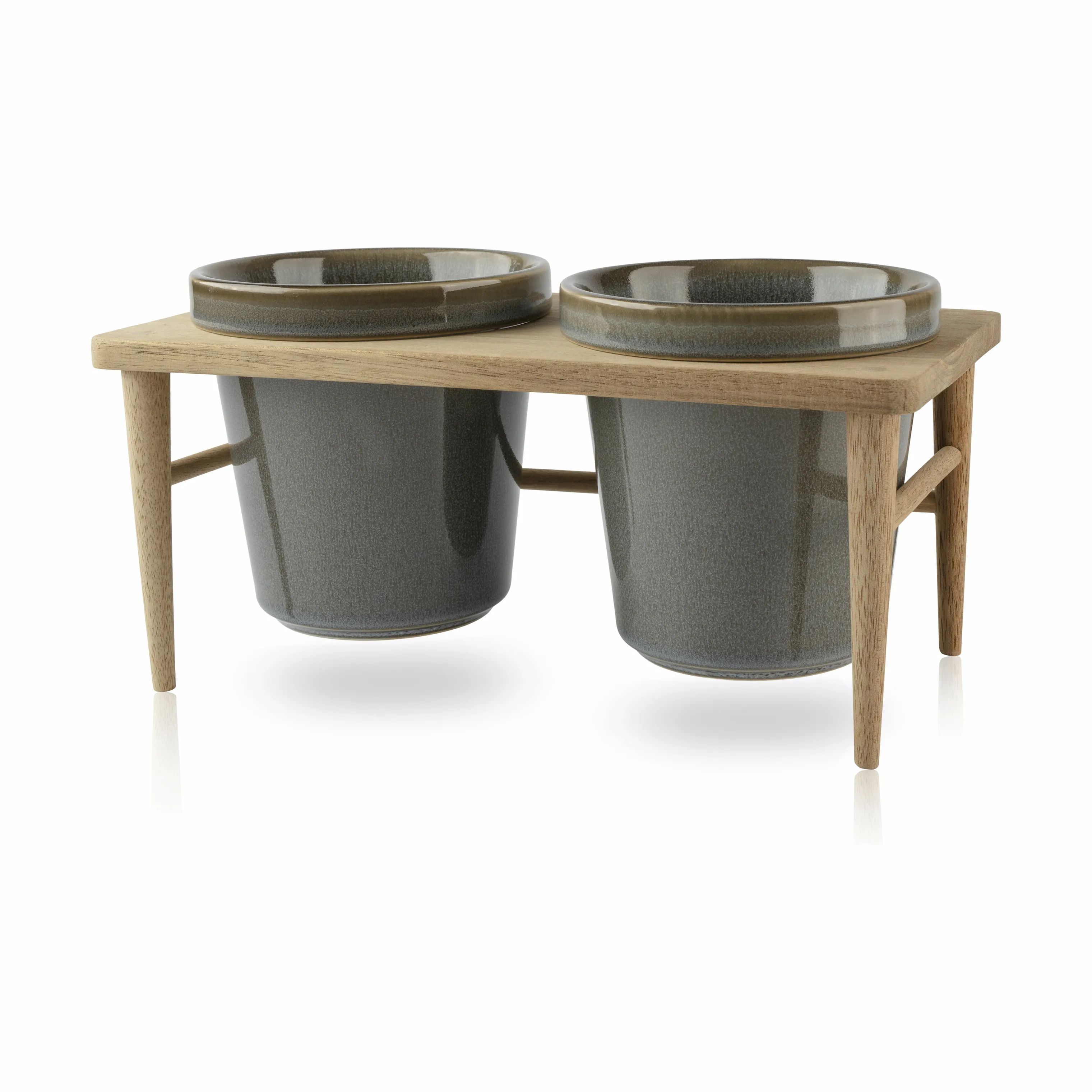 CASA Living Urtepotteskjulere Sofia Urtepottesæt - 3 dele i grå, 11 cm, 1