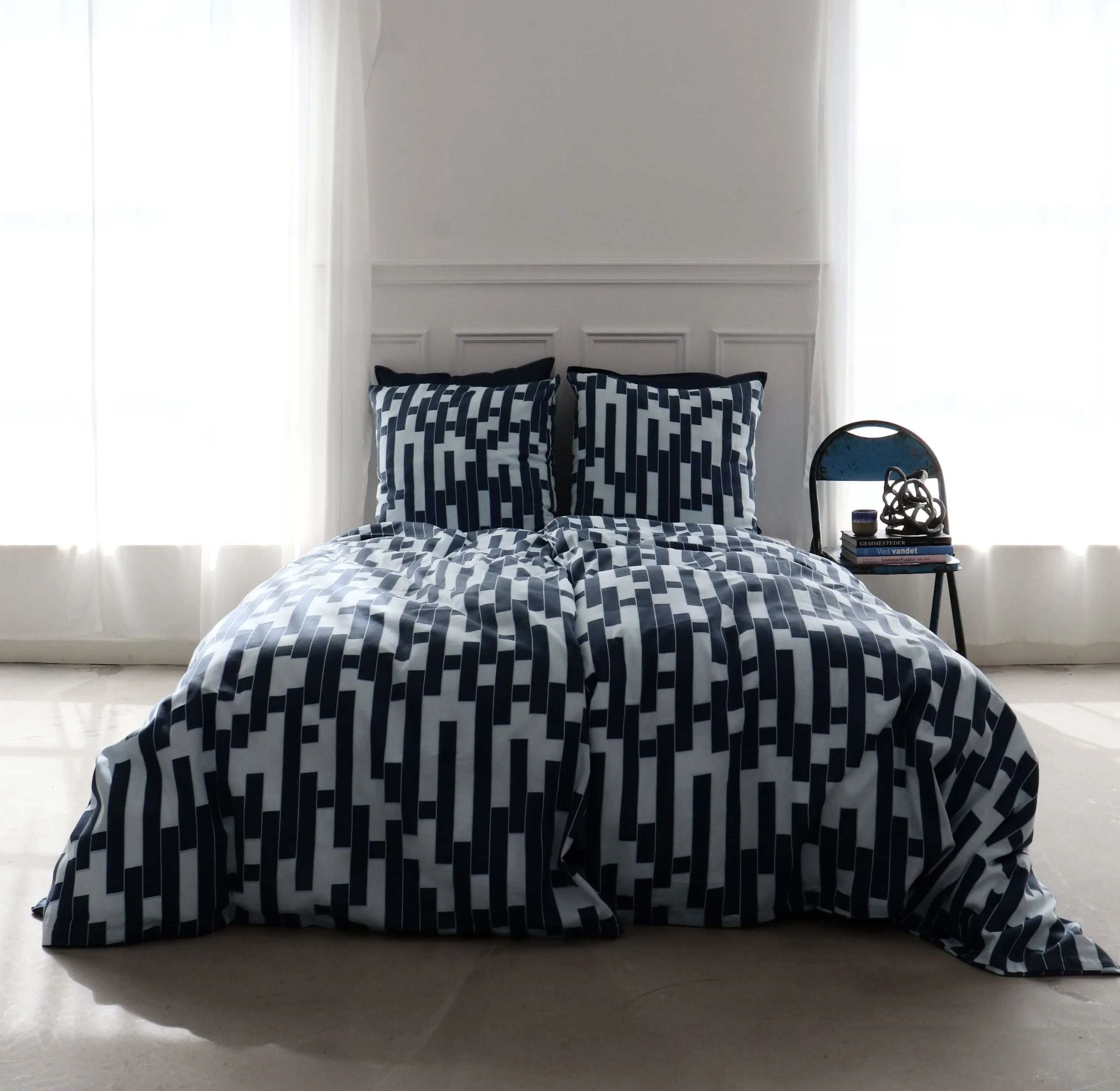 omhu x Mads Barfod Sengetøj Tiles Sengetøj i Aqua, B140 x L220 cm, 5