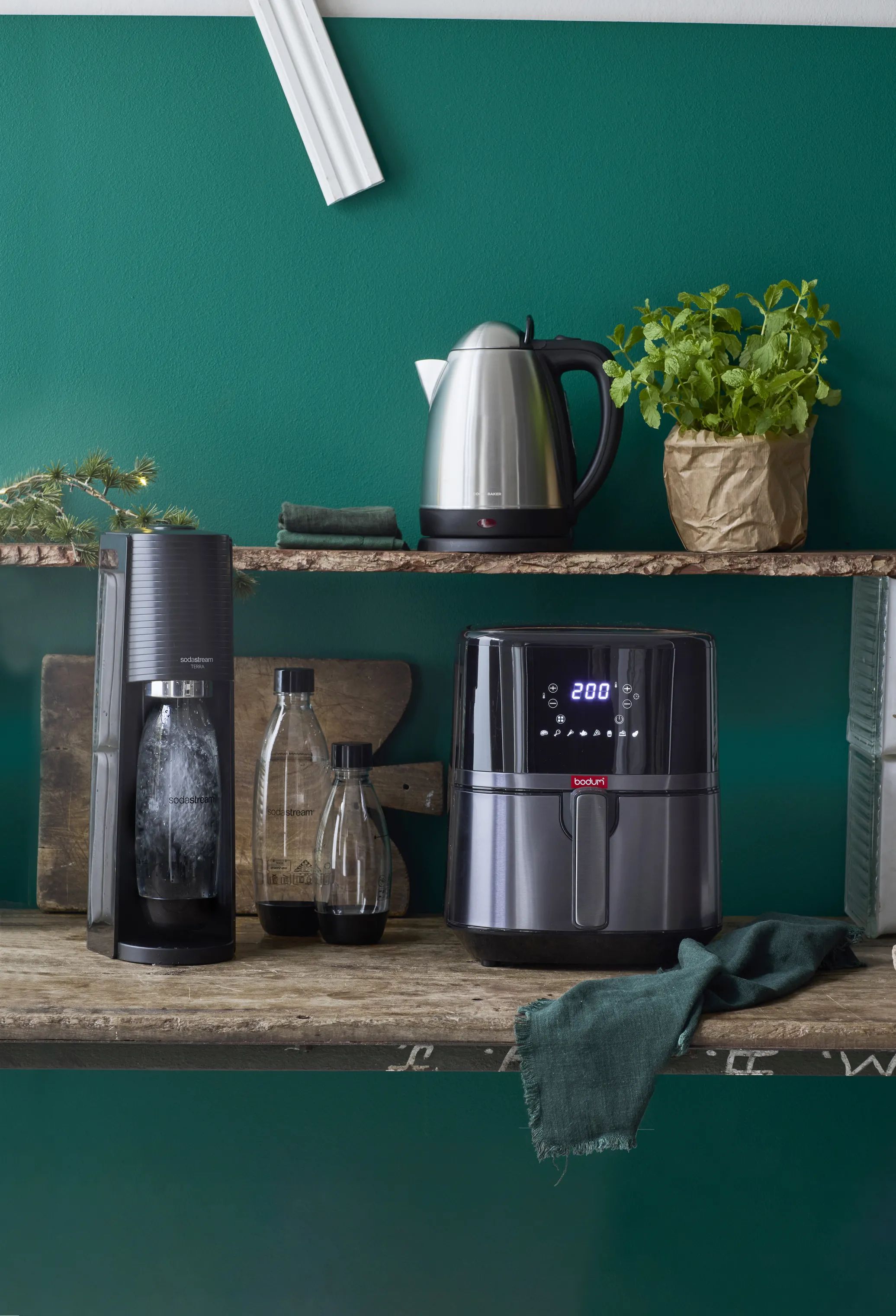 Cook & Baker Elkedler Basic Elkedel i Børstet Stål/Sort, 3