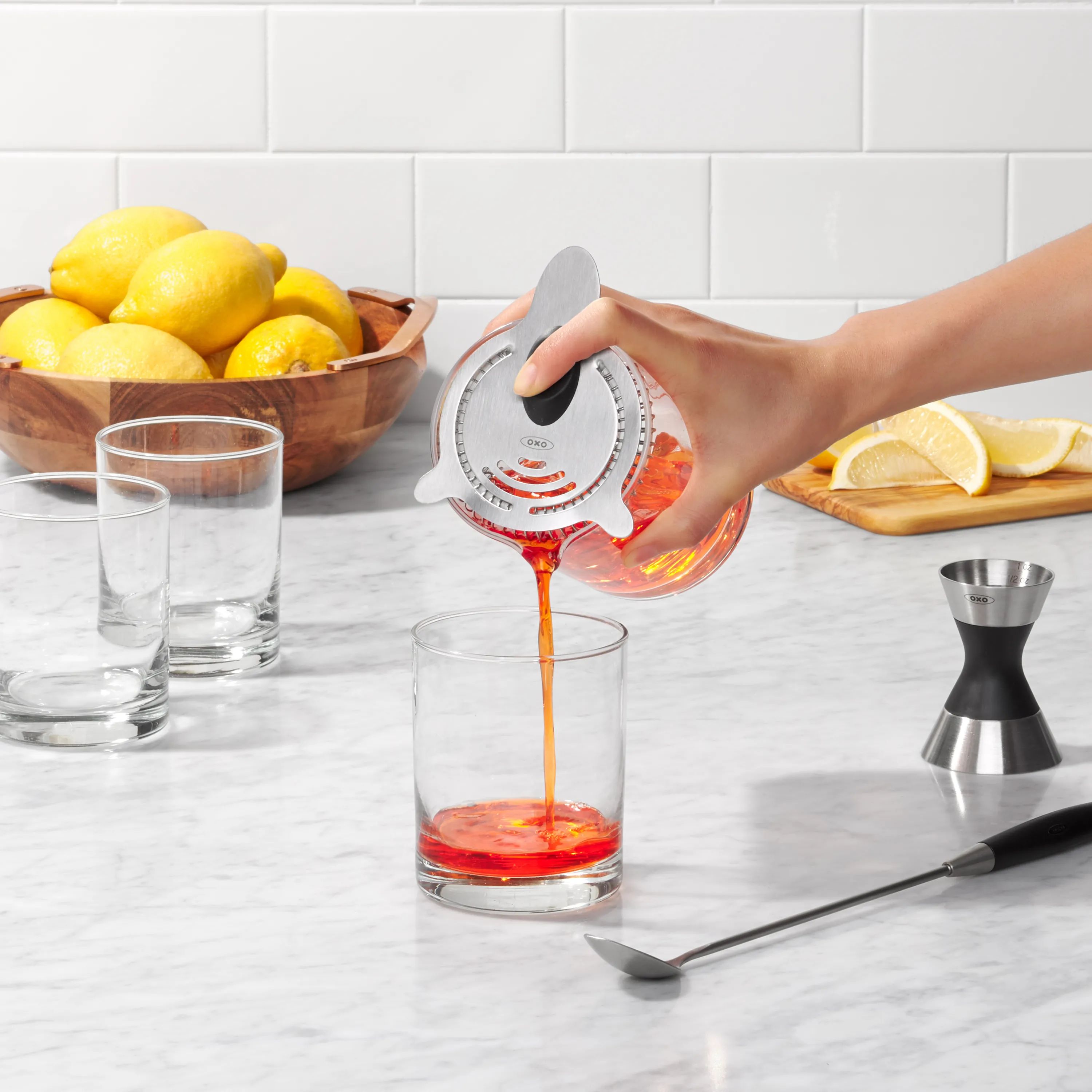 OXO Øvrigt bartilbehør Steel Cocktail Strainer i Stål, 2