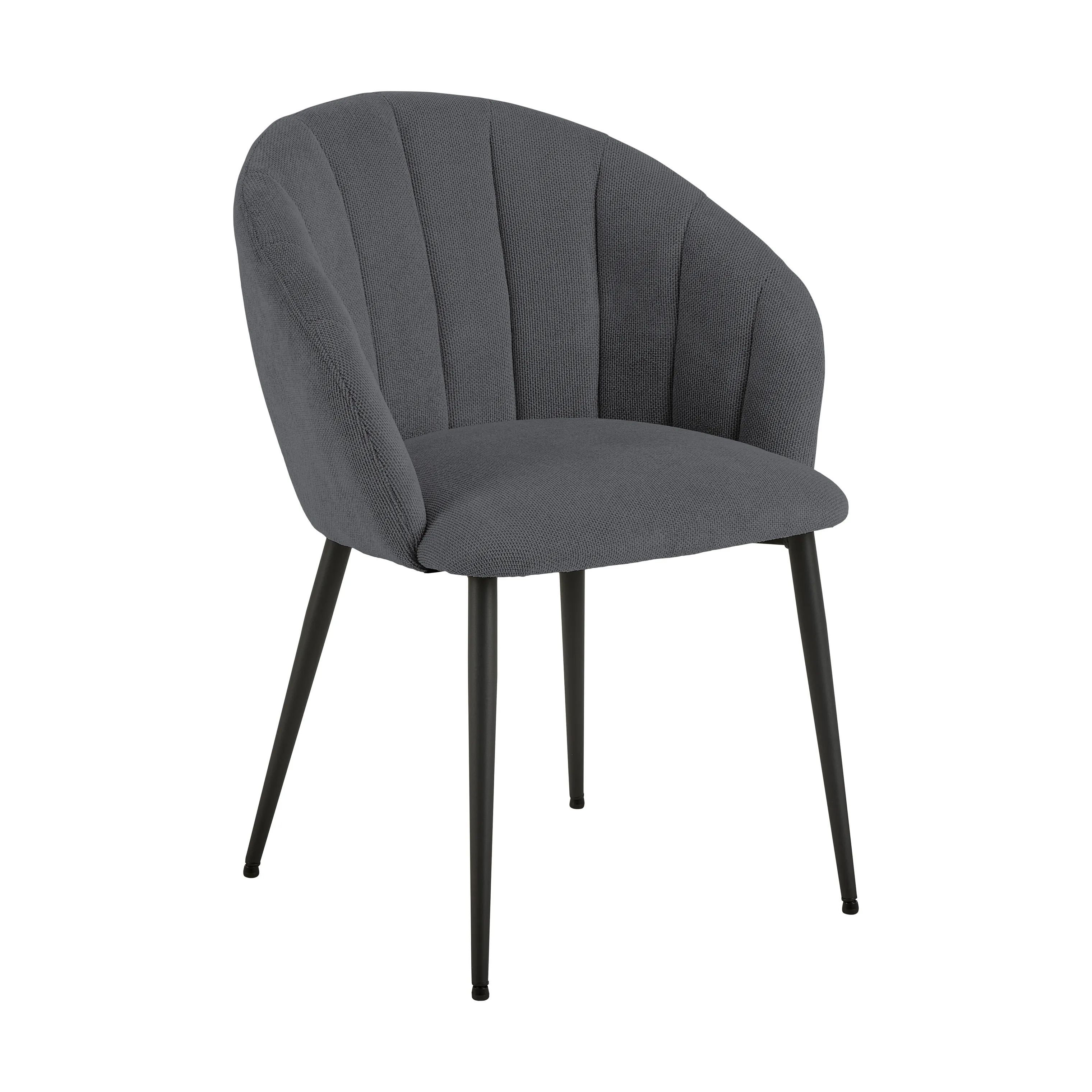 CASA Living Spisebordsstole Daniella Spisebordsstol i Antracit/mat sort, 4