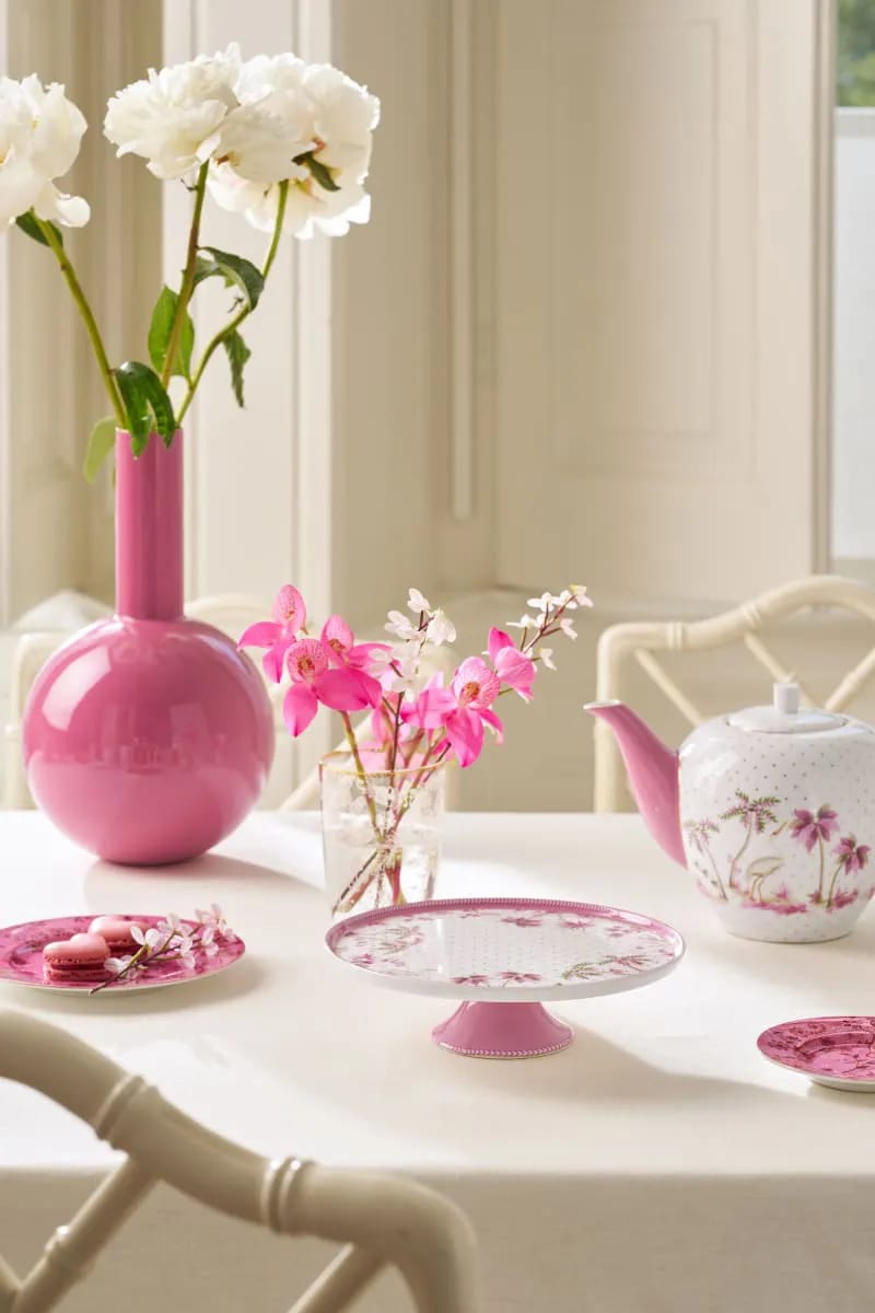 PIP Studio Serveringsfade Jolie Dots Fad på fod i Lyserød, 2