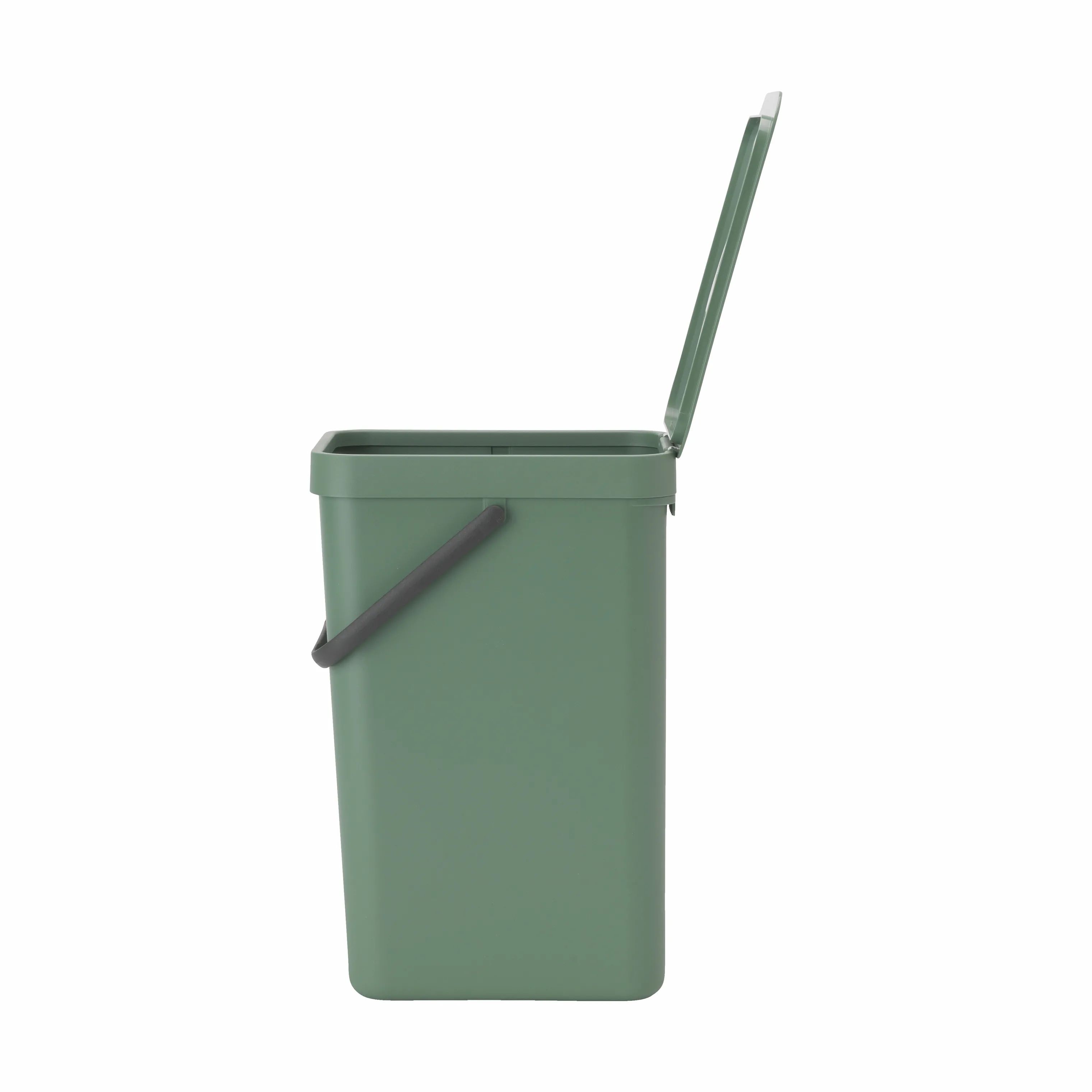 Brabantia Spande uden pedal Sort & Go Affaldsspand i Grøn, 16 L, 4
