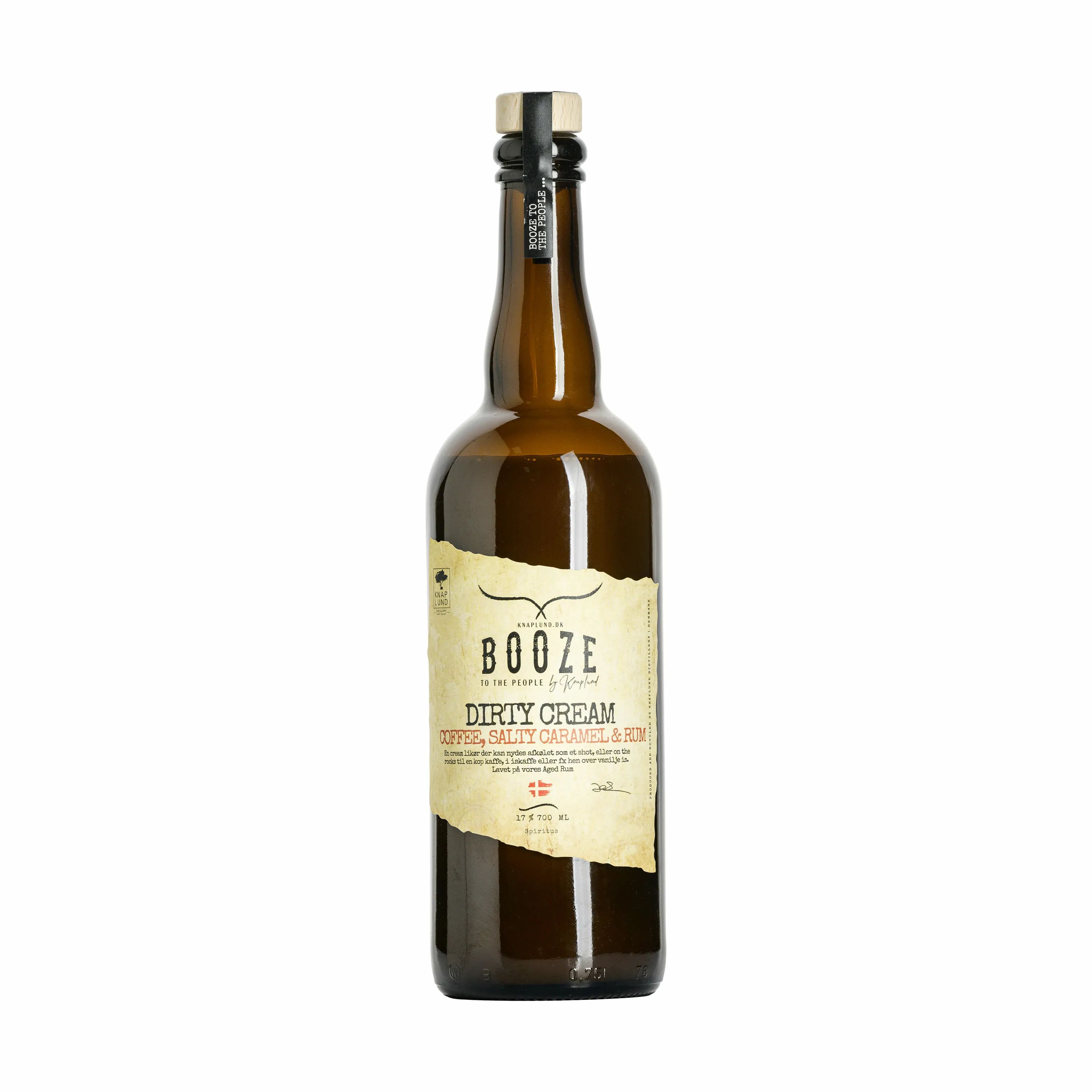 Knaplund Spiritus Creamlikør - Coffee, salty caramel & rum i Flaskebrun, 1