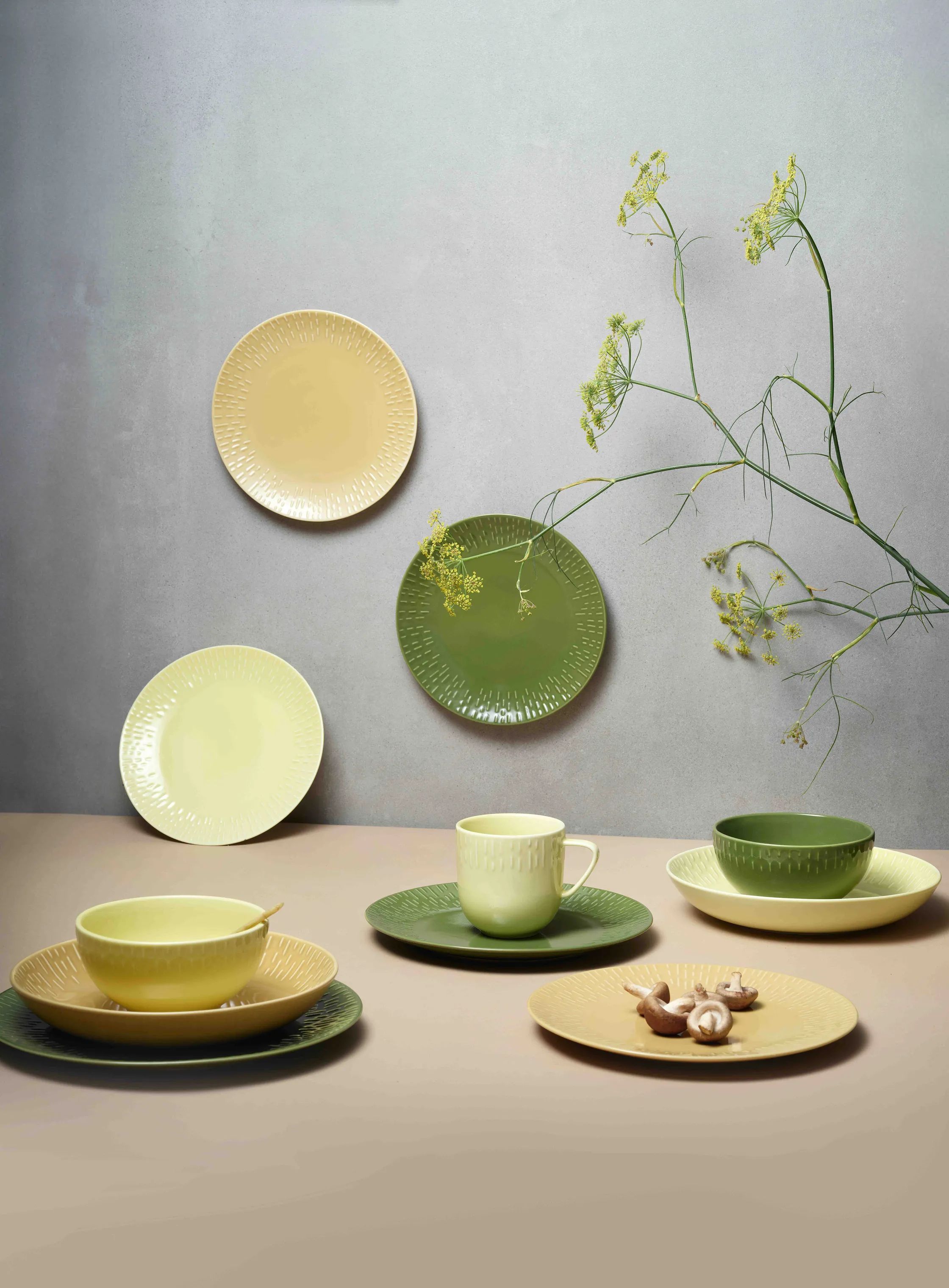 Life In Colour Frokosttallerkener Confetti Frokosttallerken i Olive, 2