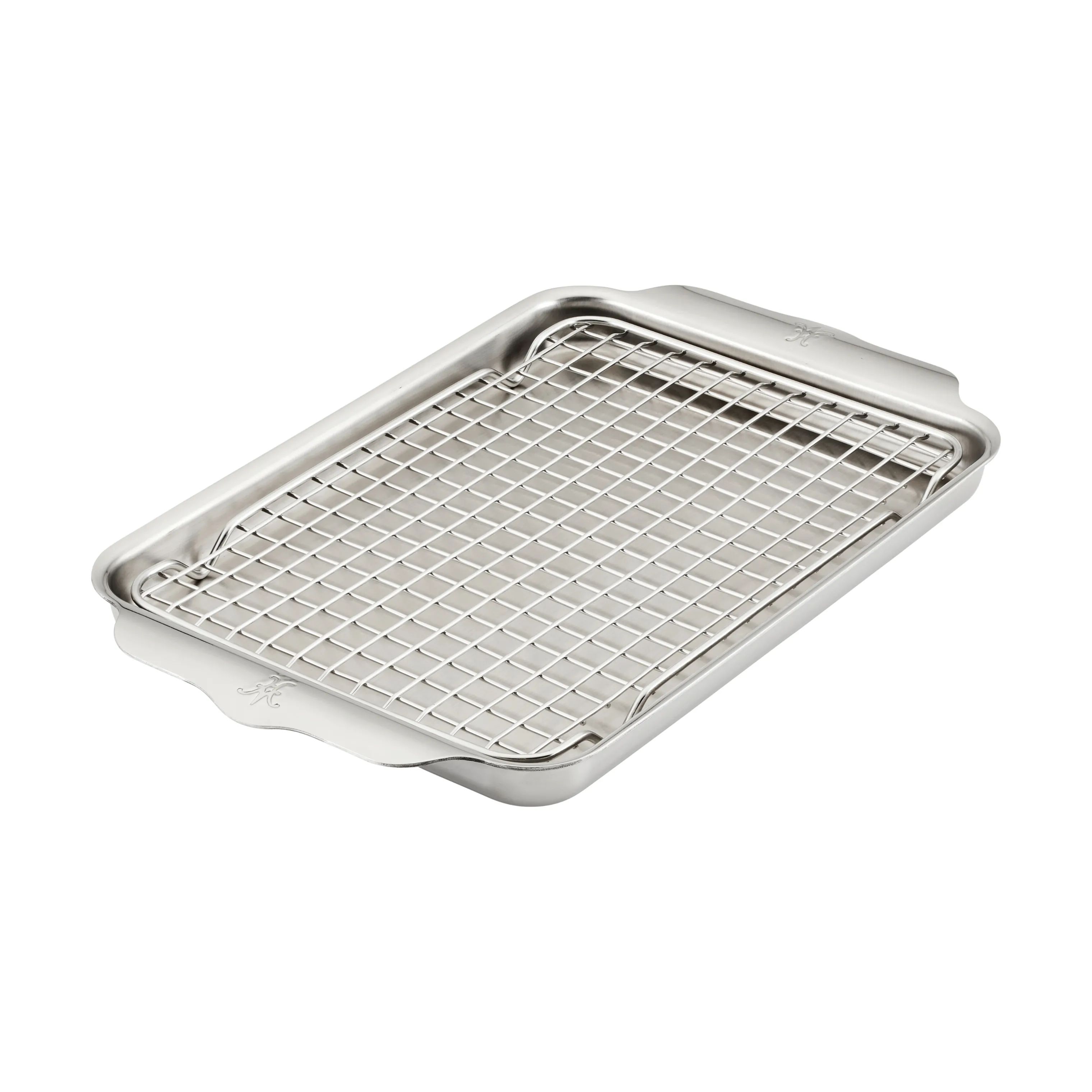 Hestan Bradepander OvenBond Bageplade m. rist i Rustfrit stål, B24,09 x L39,13 cm, 1