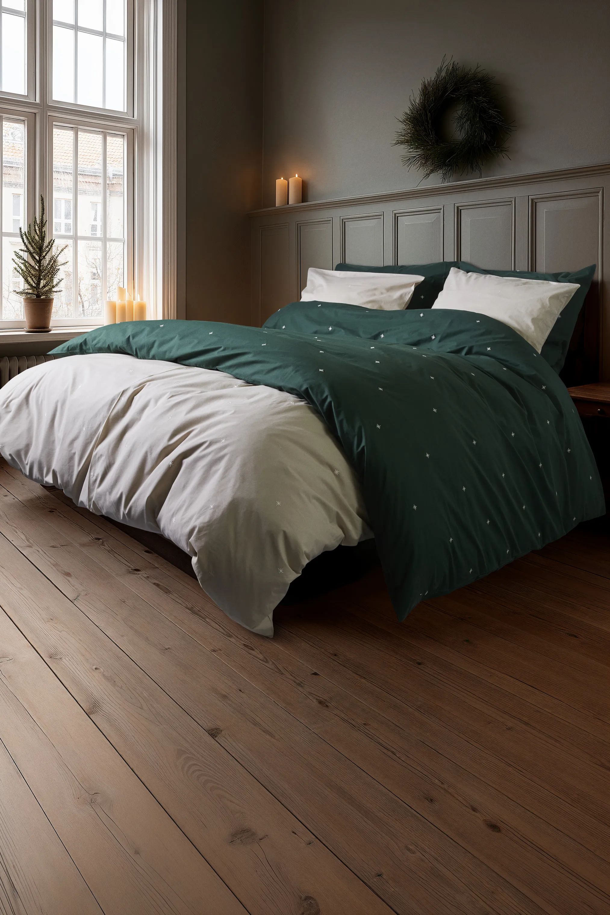 Juna Sengetøj Christmas Fable Sengetøj i Grøn, B140 x L220 cm, 8