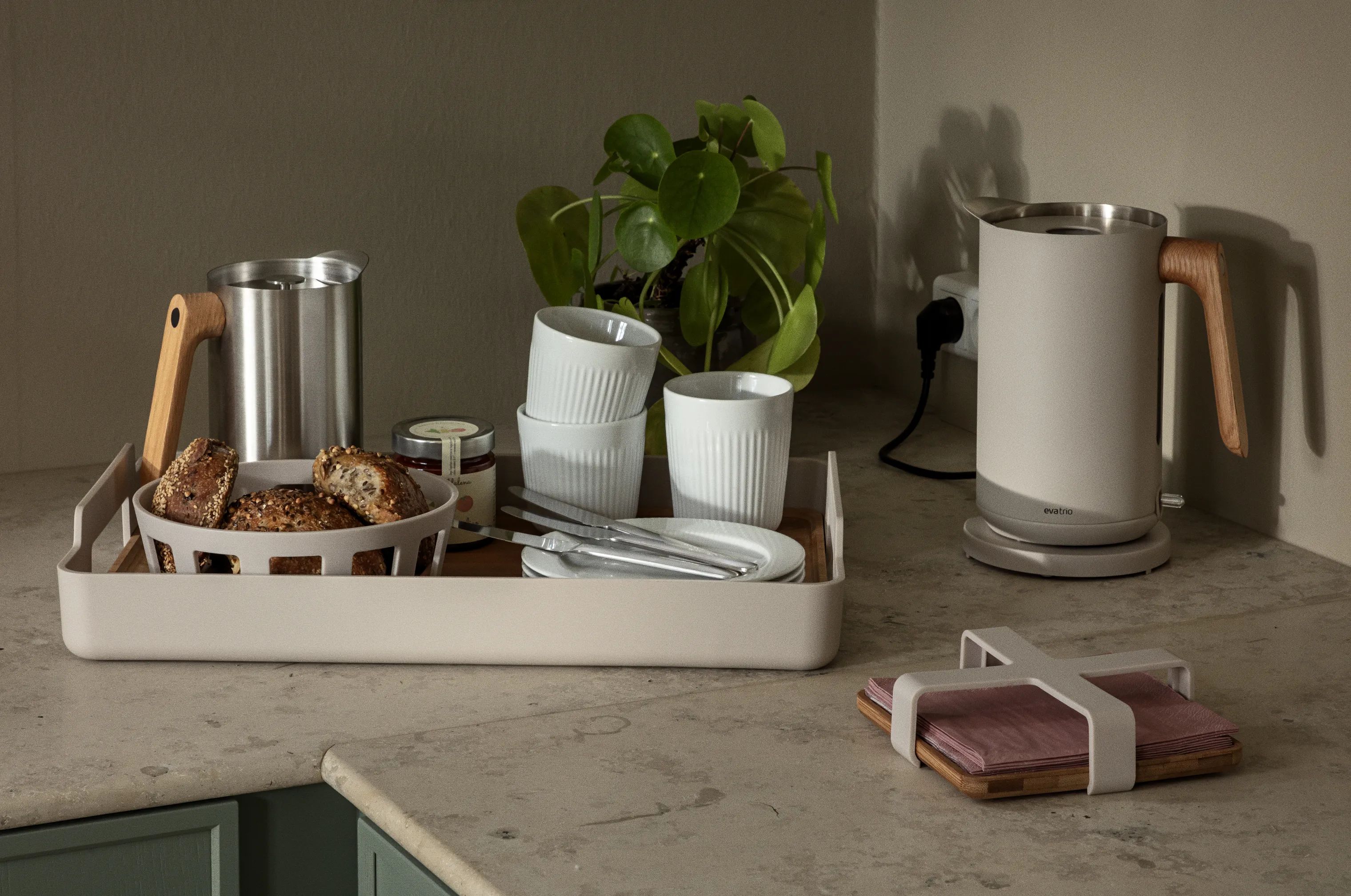 Eva Trio Brødkurve Nordic Kitchen Brødkurv i Sand, 22 cm, 2