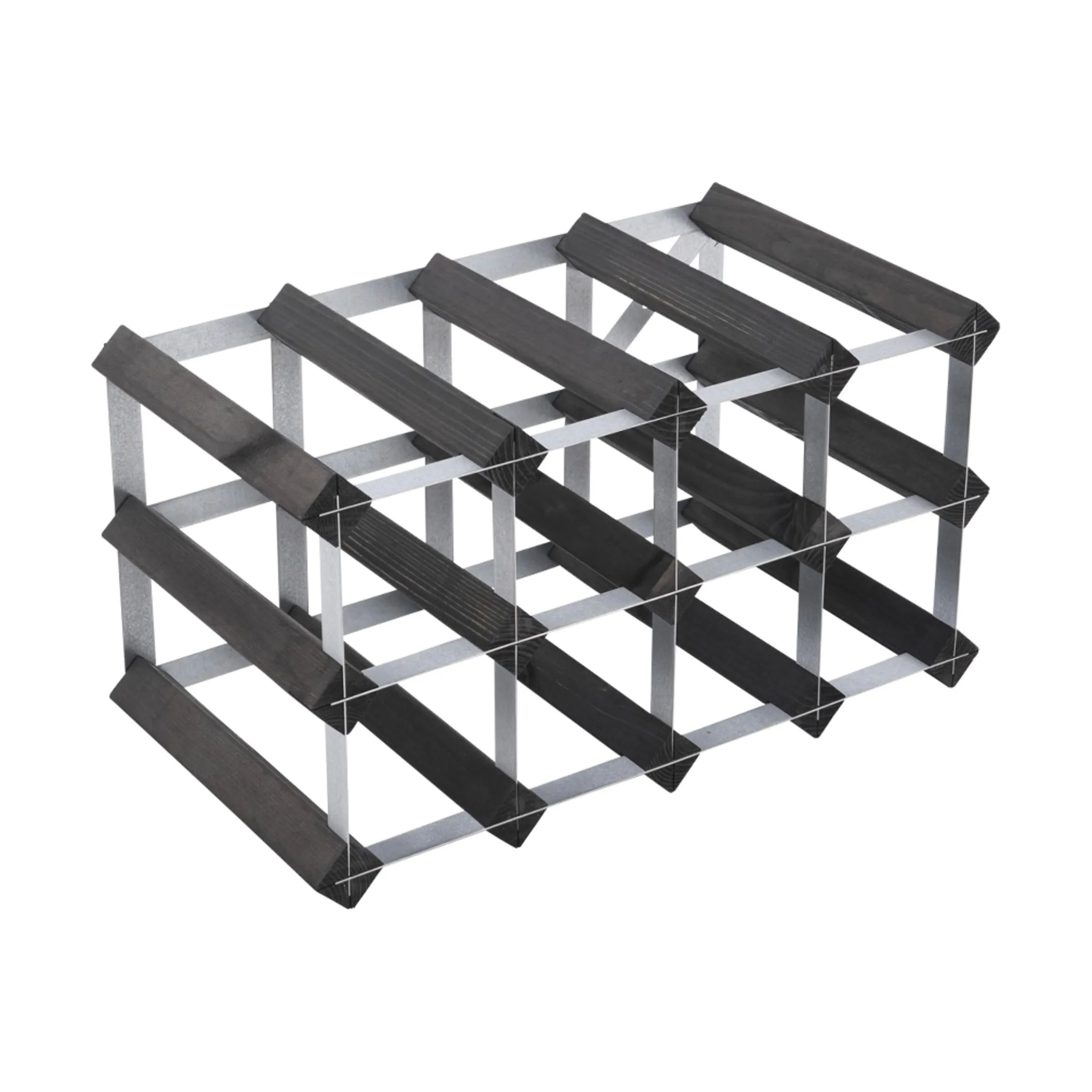 Traditional Wine Racks Vinreoler Vinreol i Sort Asketræ, 1