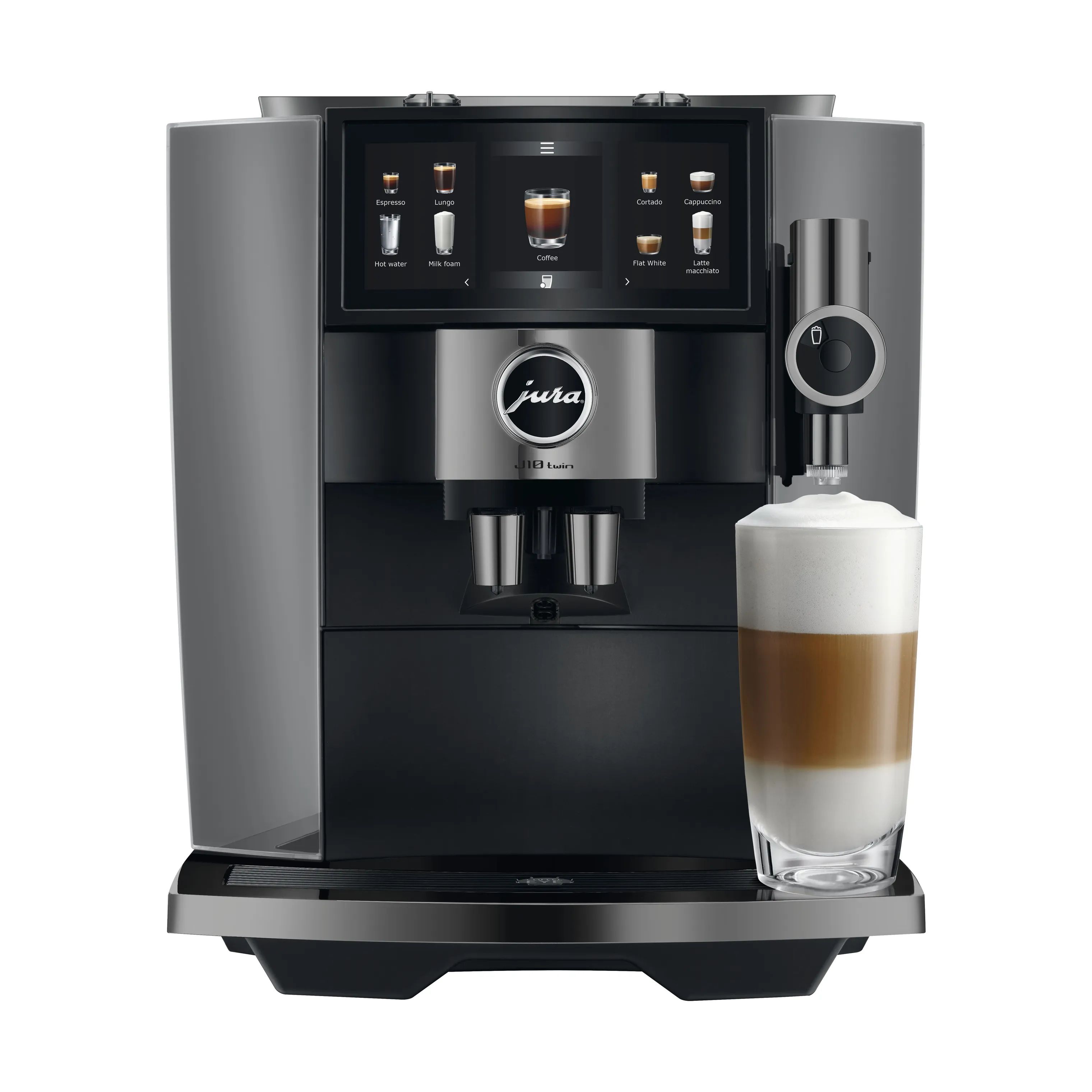 JURA Espressomaskiner J10 Twin (EA) J10 Twin EA Espressomaskine i Diamond Onyx, 2