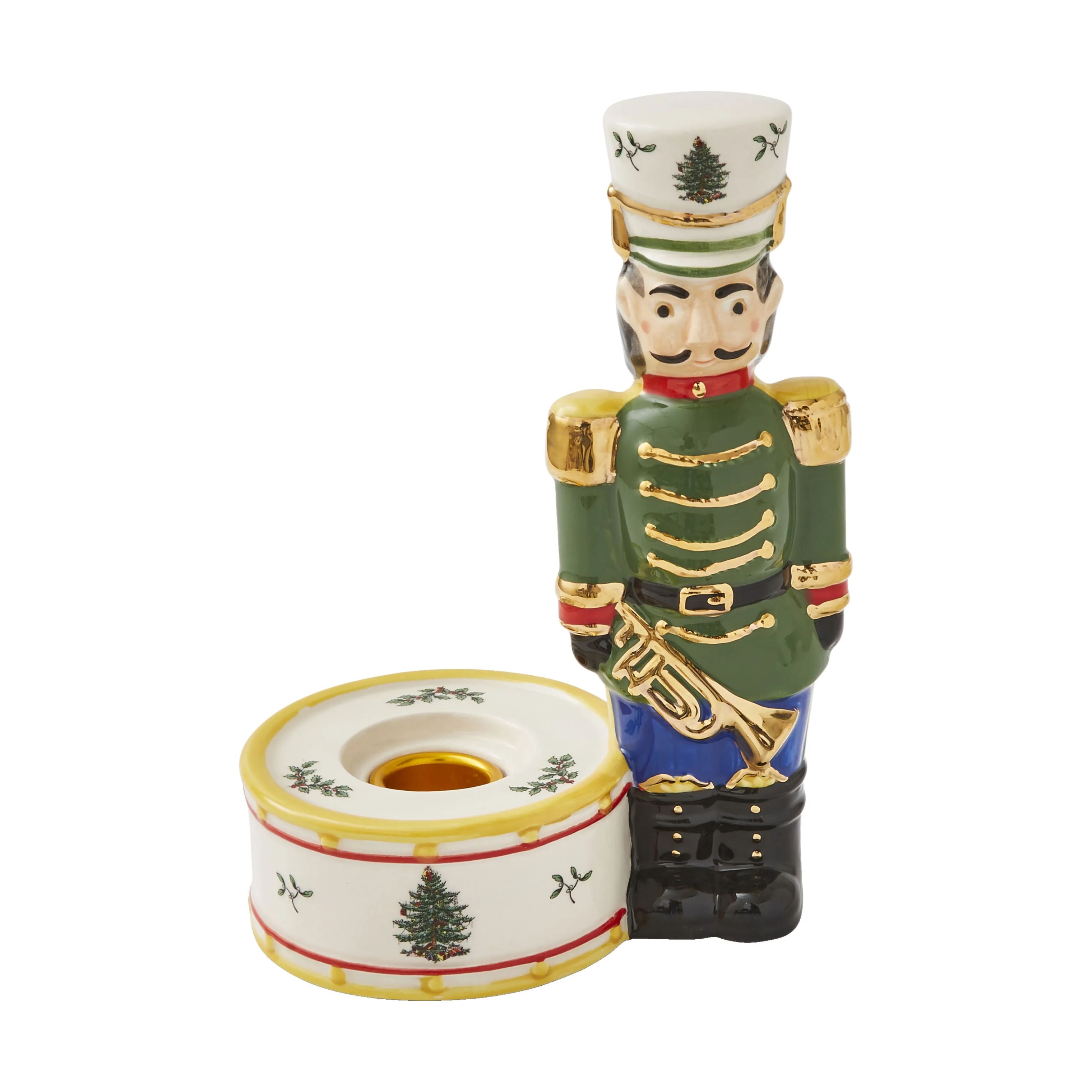 Spode Julefigurer Christmas Tree Nøddeknækker i Grøn, 1
