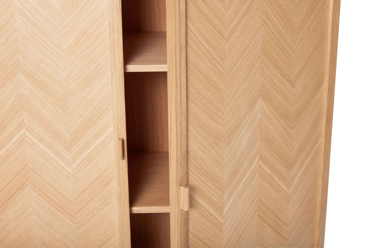 Hübsch Skabe Herringbone Klædeskab i Natur, 2