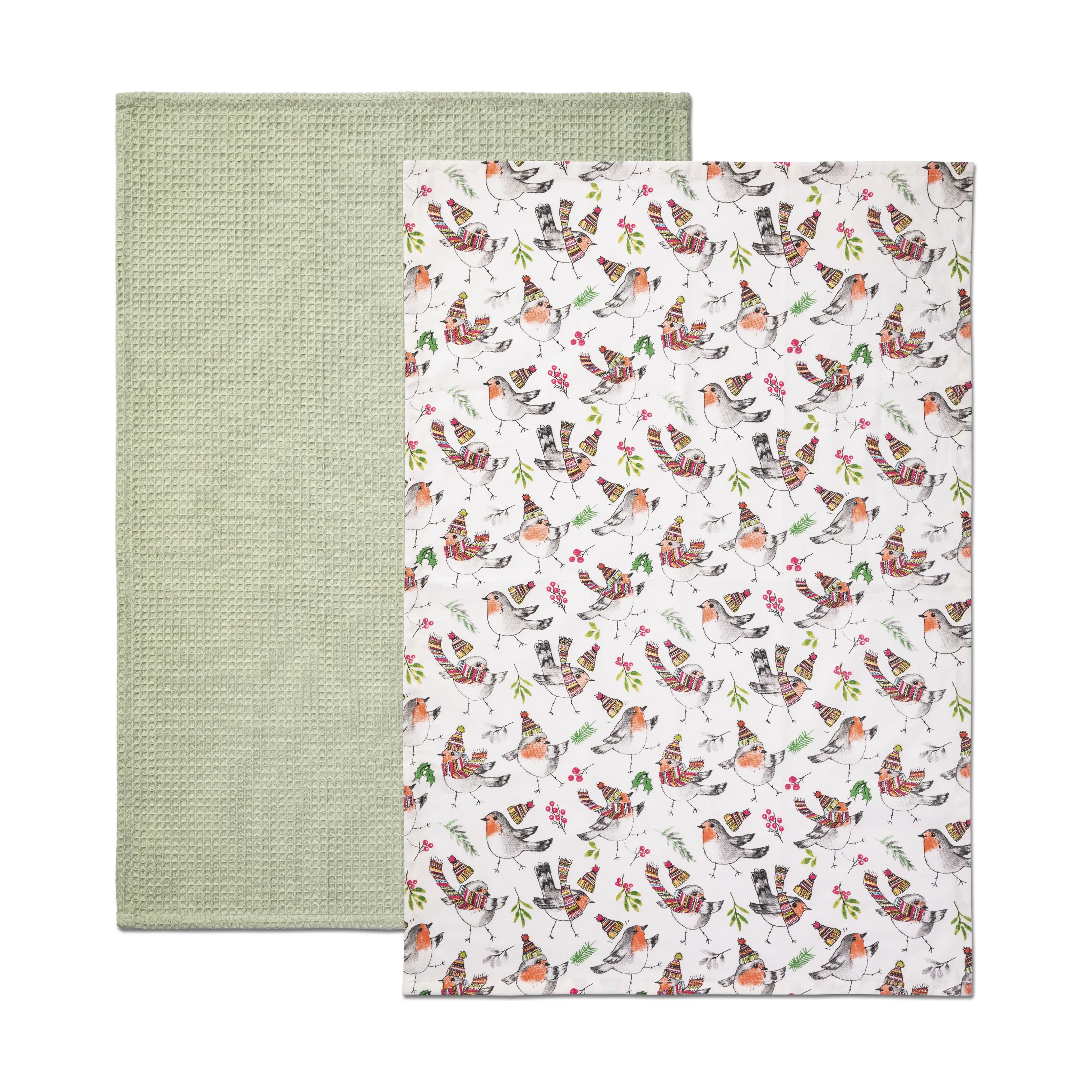 Mikasa Viskestykker Tipperley Hill Robin Viskestykke - 2 stk. i Hvid, 1