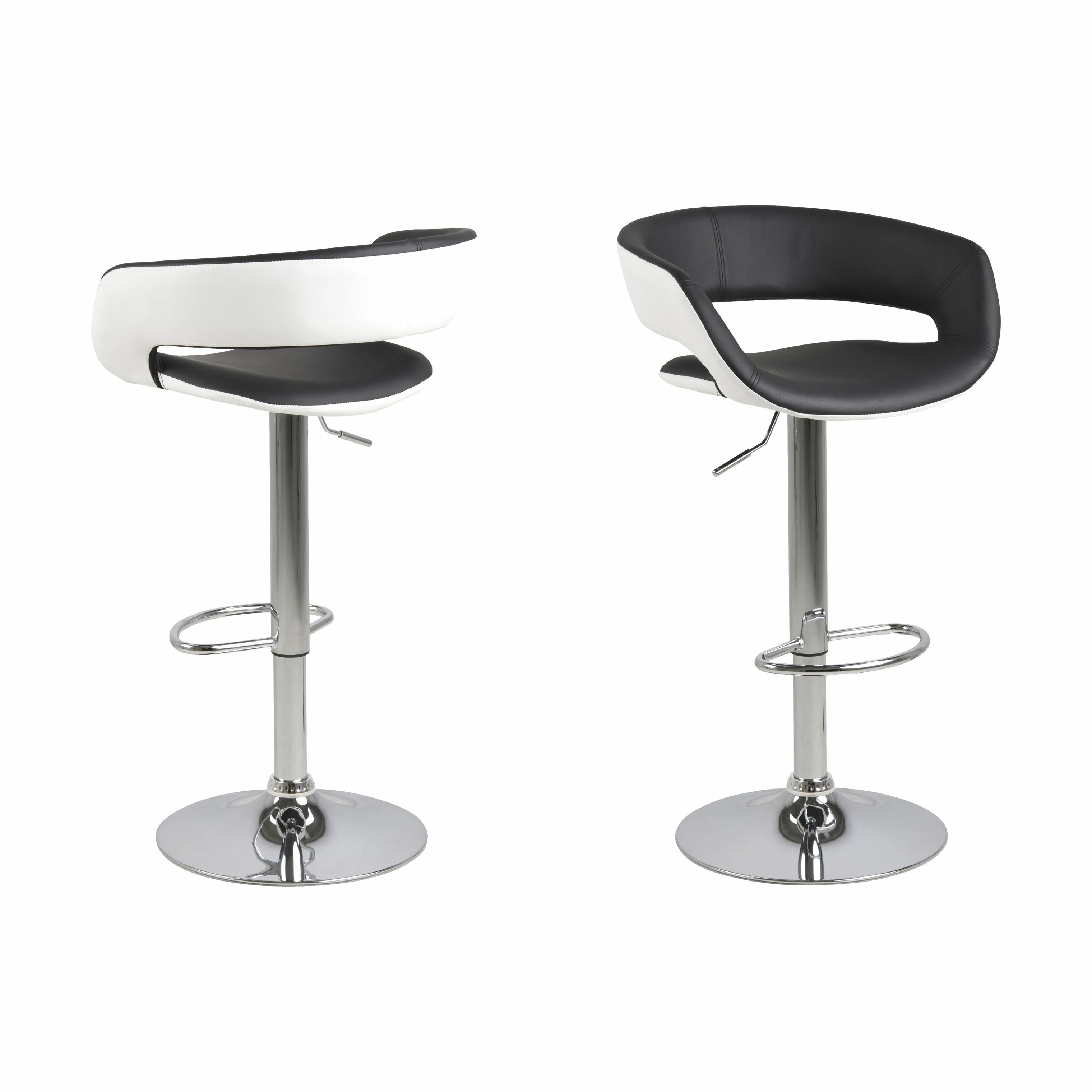 CASA Living Barstole Grace Barstol - 2 stk. i Sort/krom, 7