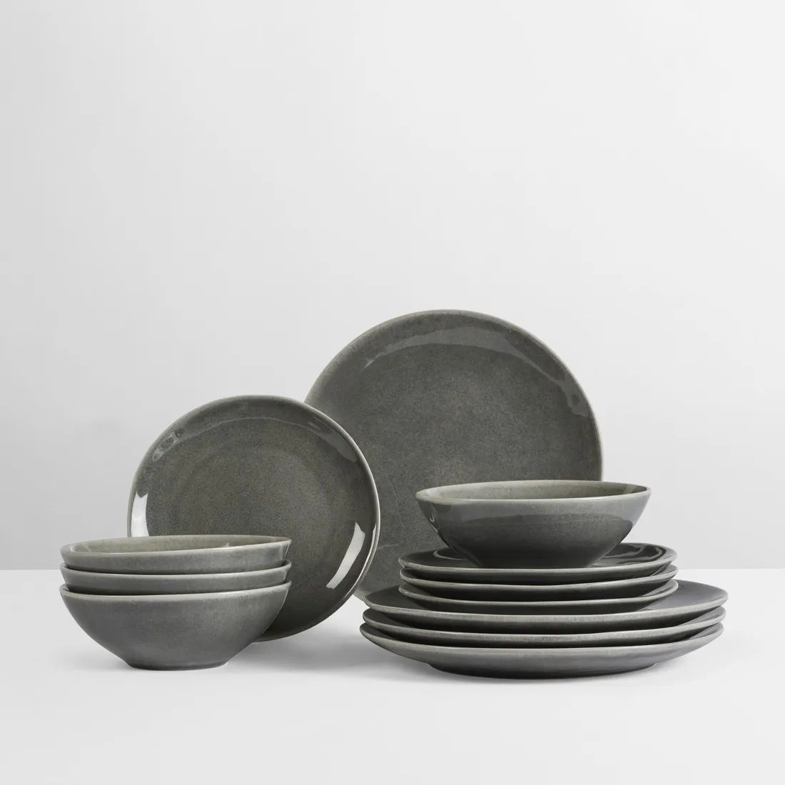 Broste Copenhagen Middagstallerkener Nordic Rain Middagssæt - 12 dele i 12 stk., 2
