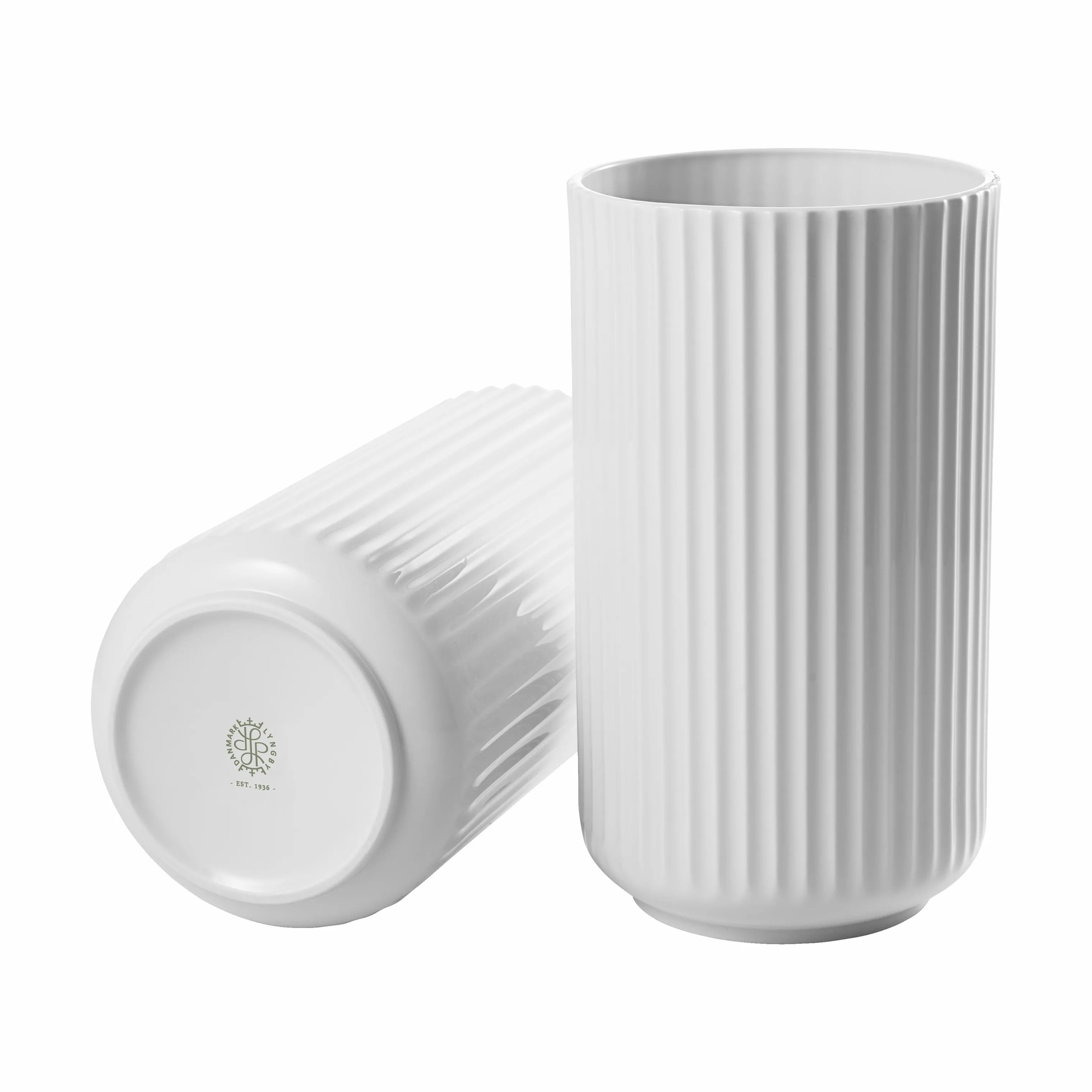 Lyngby Porcelæn Vaser Klassisk Lyngby Vase i Hvid, 25 cm, 2