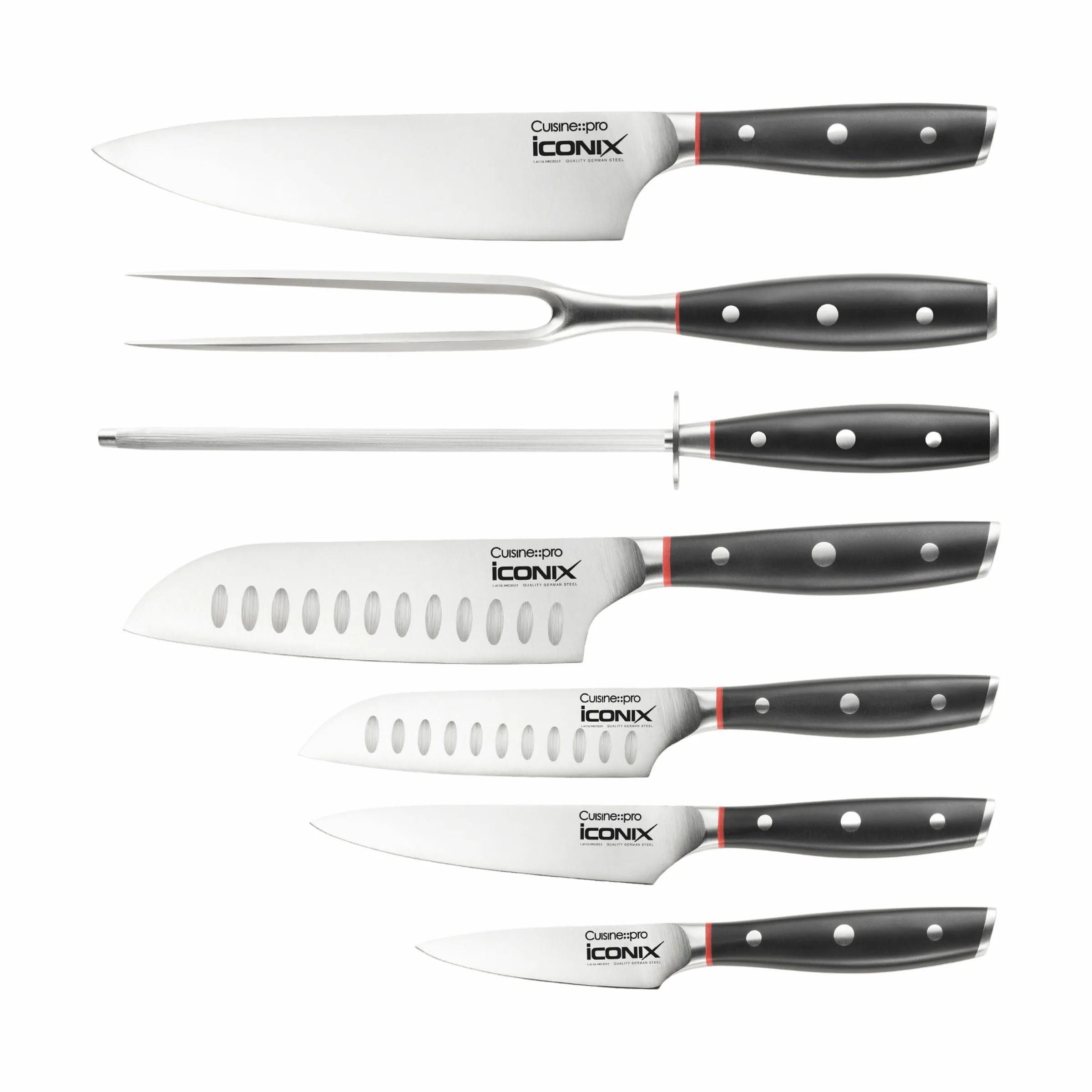 THE CUSTOM CHEF™ Knivblokke med knive Cuisine::pro®
iconiX™ Cuisine::pro iconiX™ Drenhen Knivblok - 9 dele i Brun, 3