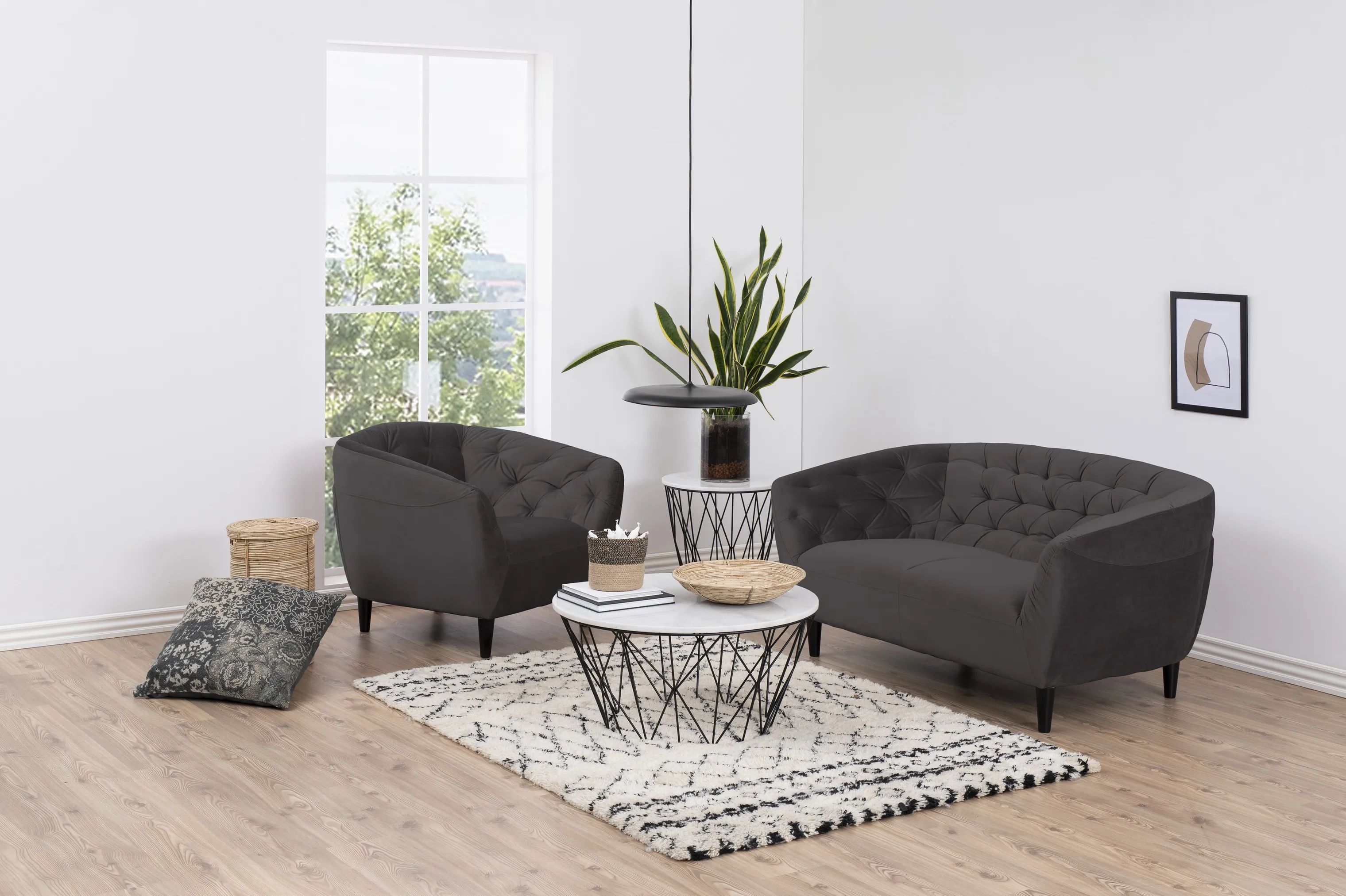 CASA Living Lænestole Ria Lænestol i Mørkegrå, 3