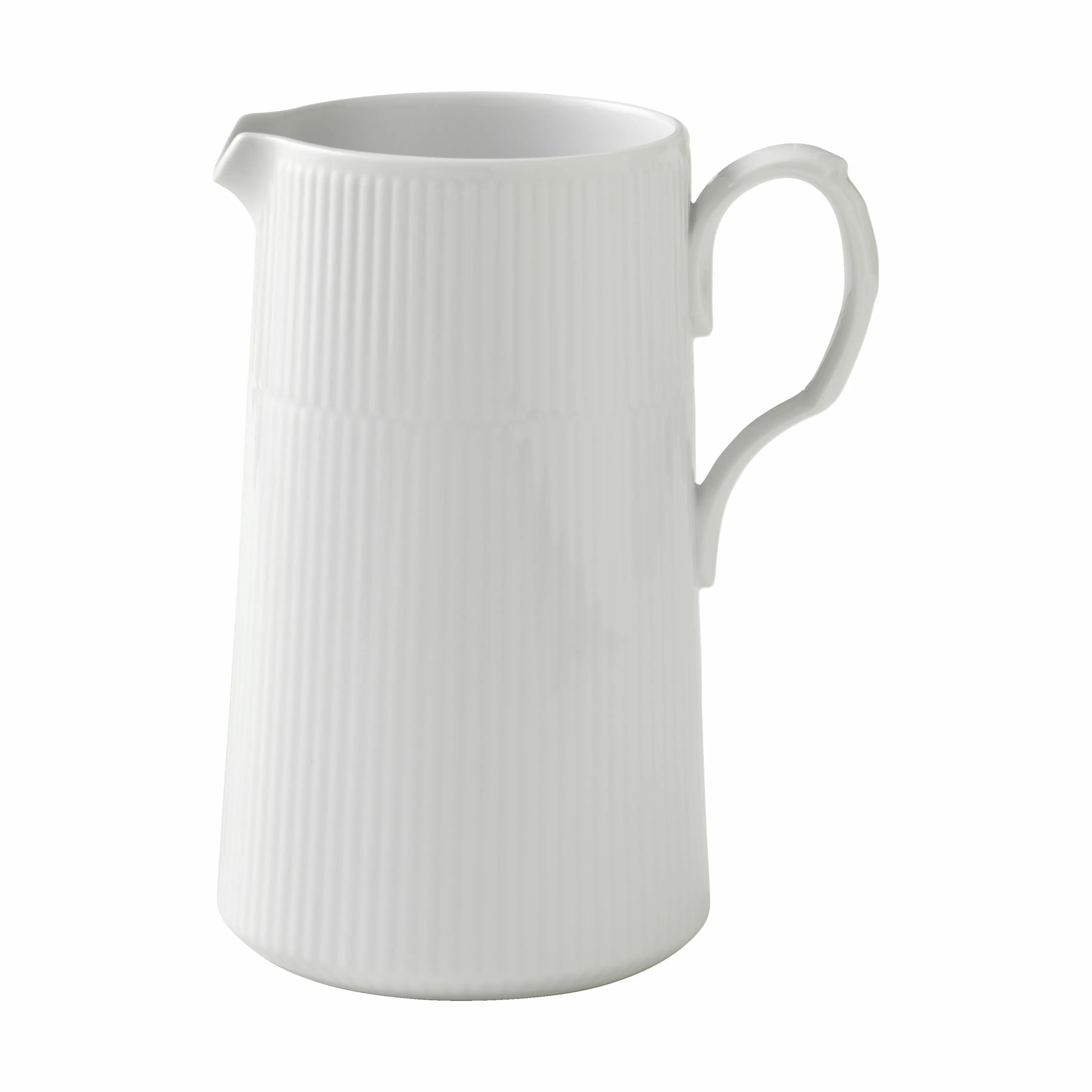 Royal Copenhagen Serveringskander Hvid Riflet Kande i Hvid, 1.6 L, 1