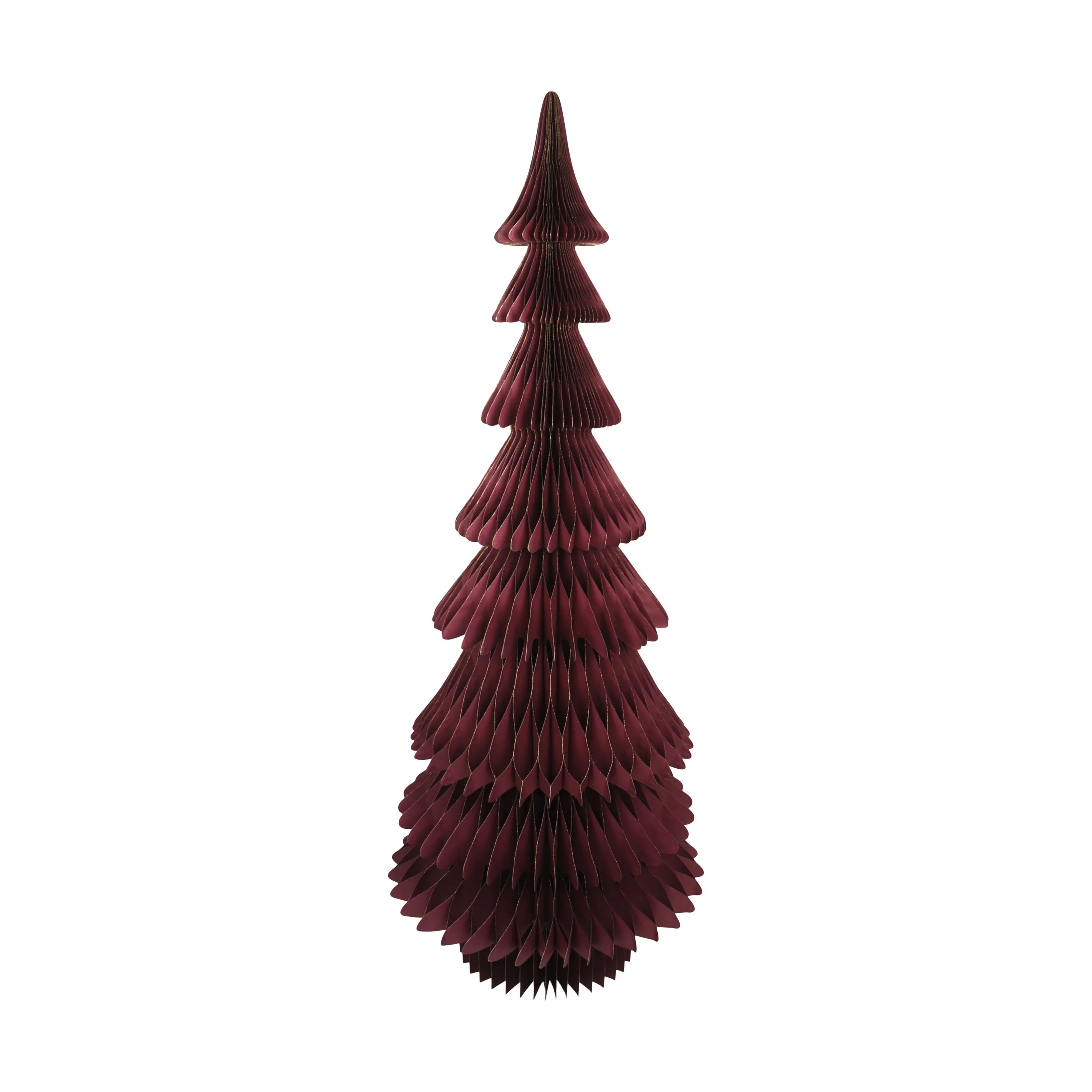 Casa Christmas Juletræer Papir Juletræ i Bordeaux, H180 x Ø70 cm, 1
