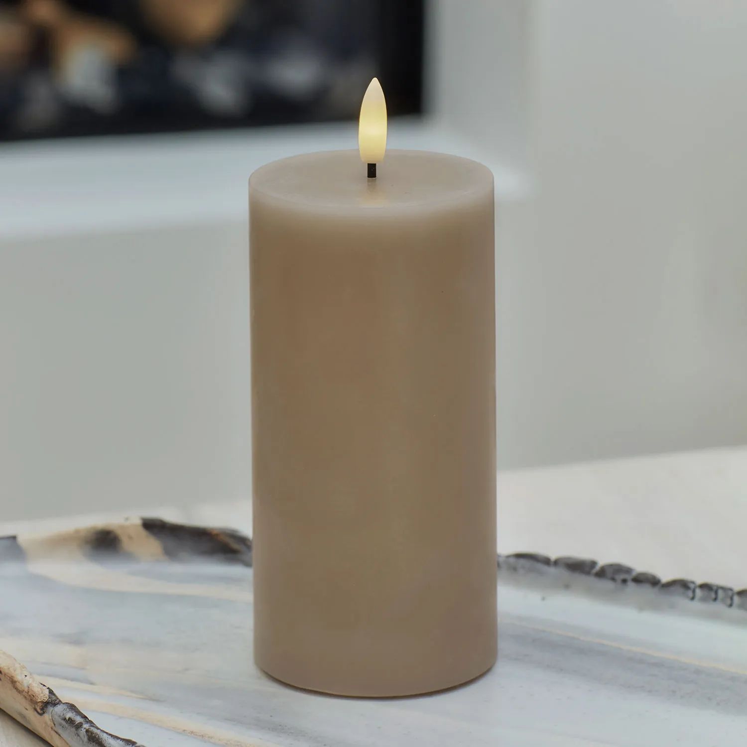 Sirius LED-lys Sille Genopladelig Sille LED Bloklys i Caramel, 15 cm, 2