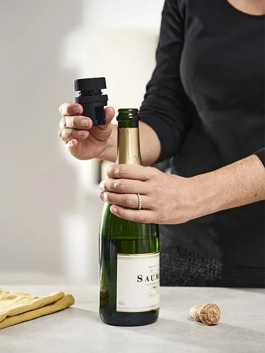 Peugeot Vinpropper Preserve Mousserende Vinstopper i Sort, 2