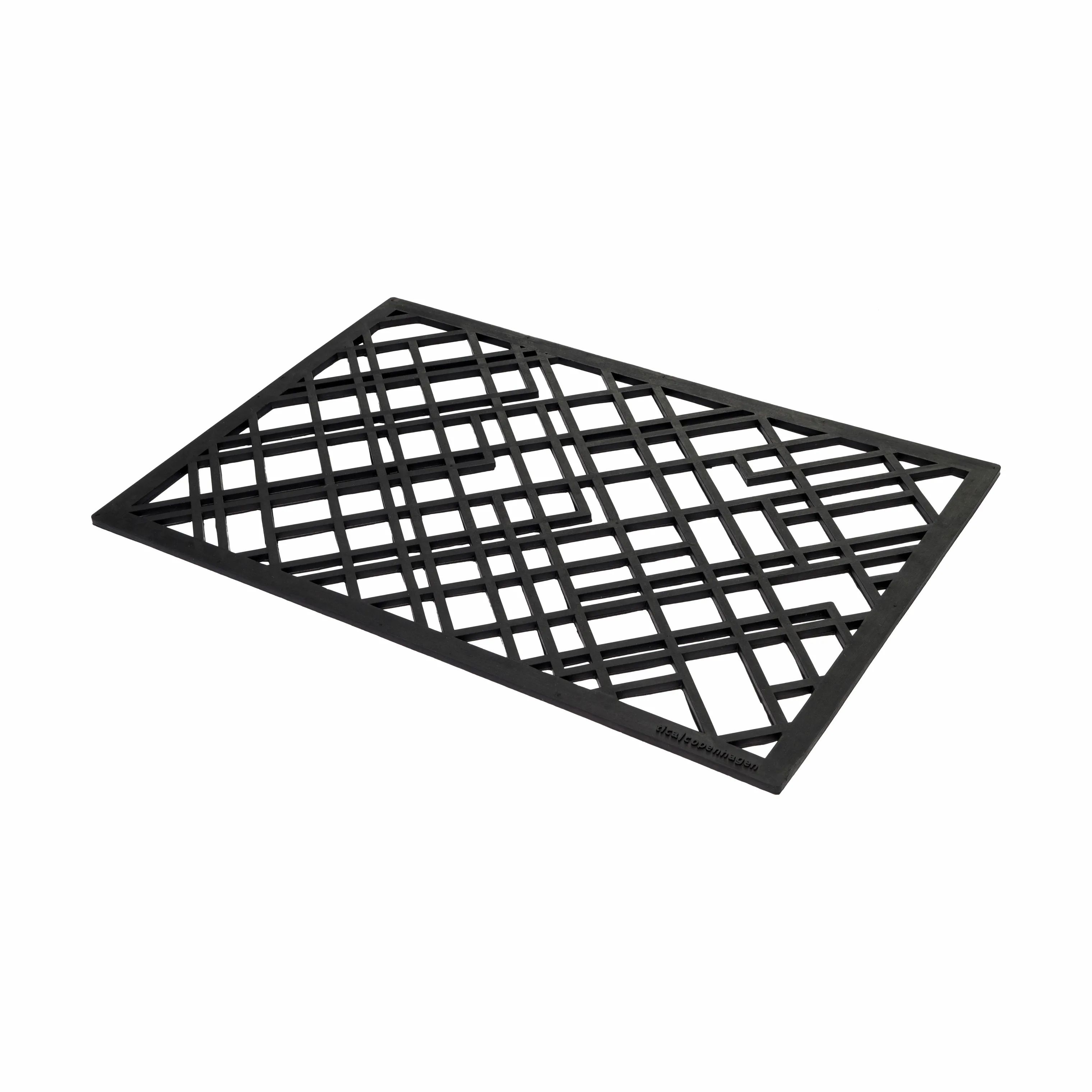 Tica Copenhagen Dørmåtter Lines Dørmåtte i Sort, B60 x L90 cm, 4