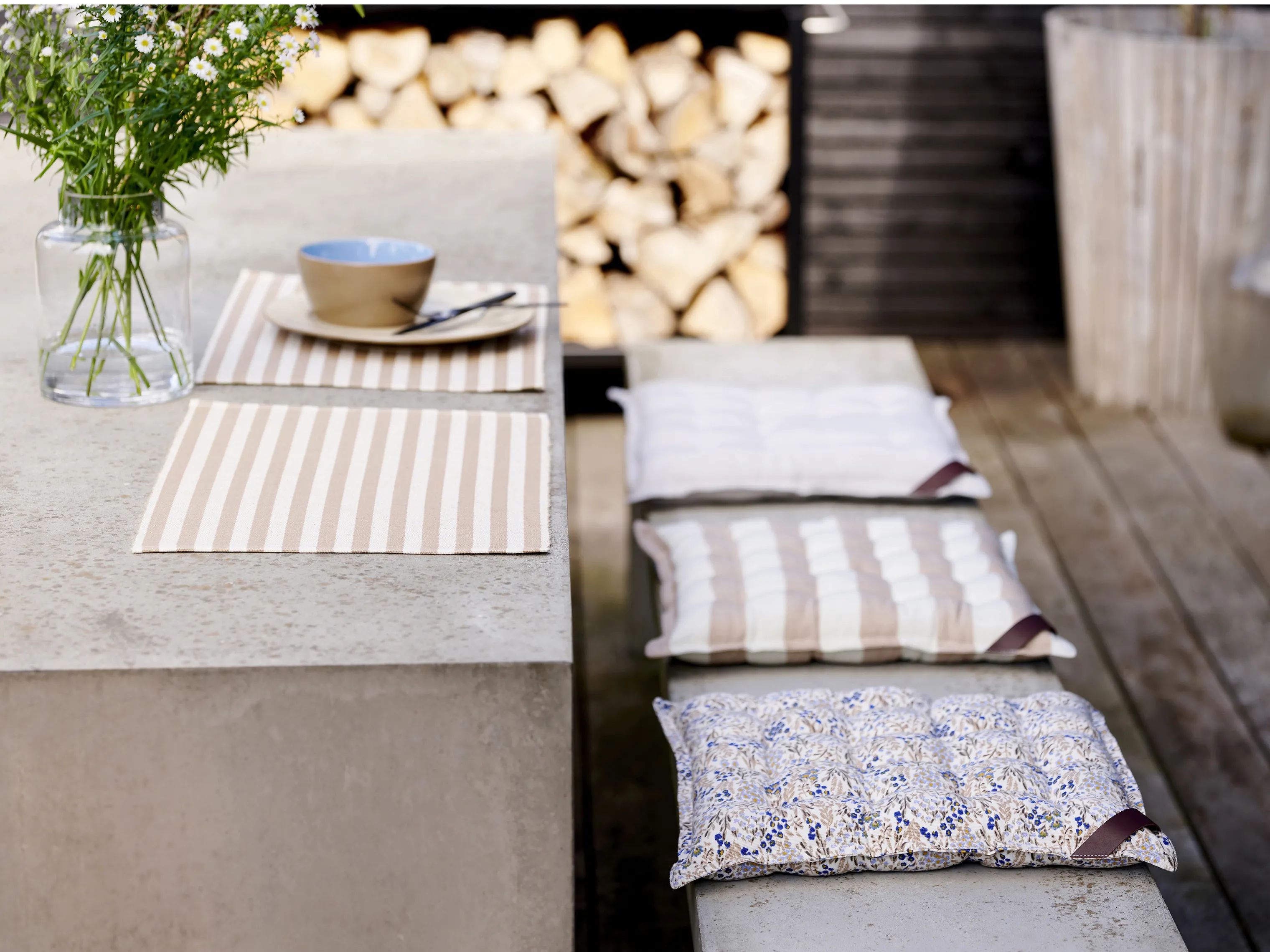 Södahl Dækkeservietter Statement Stripe Dækkeserviet i Beige, 3