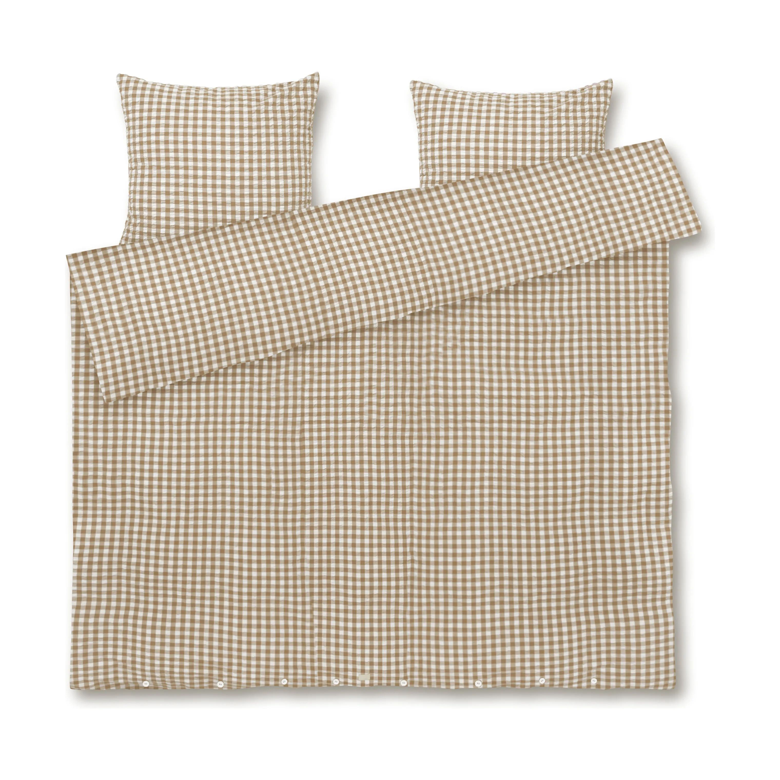 Juna Sengetøj Bæk&Bølge Sengetøj i Karamel/Off-White, B200 x L220 cm, 1