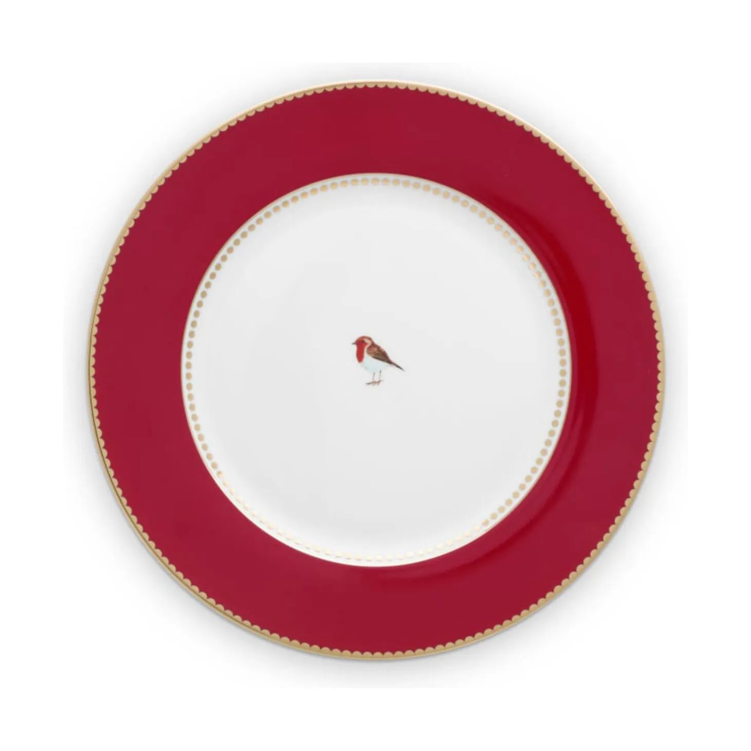 PIP Studio Middagstallerkener Love Birds Tallerken i Rød, 26,5 cm, 1