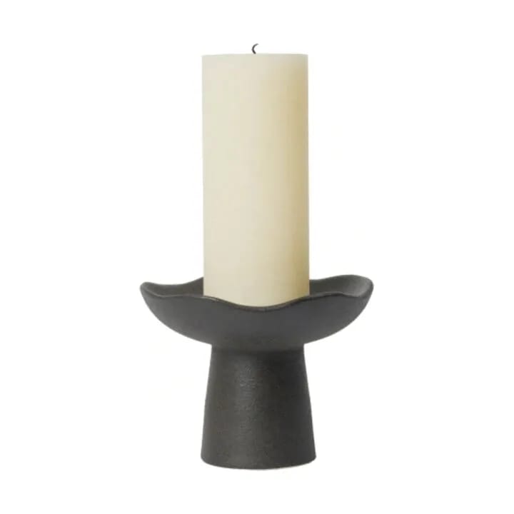Broste Copenhagen Bloklysestage Momo Lysestage i Sort, 9 cm, 3