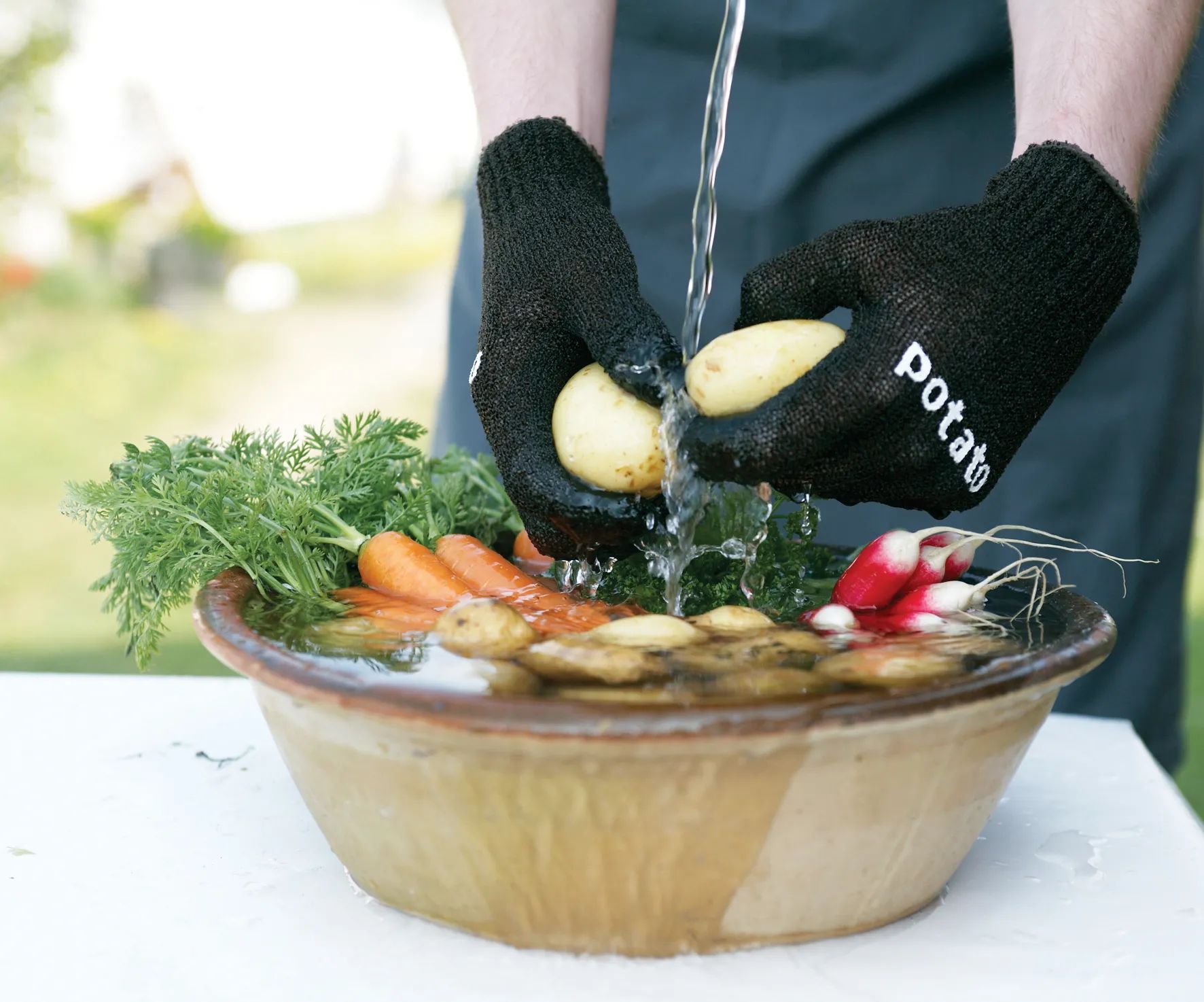 Skrub'a Øvrigt køkkengrej Potato Skrubbehandske i Brun, 3